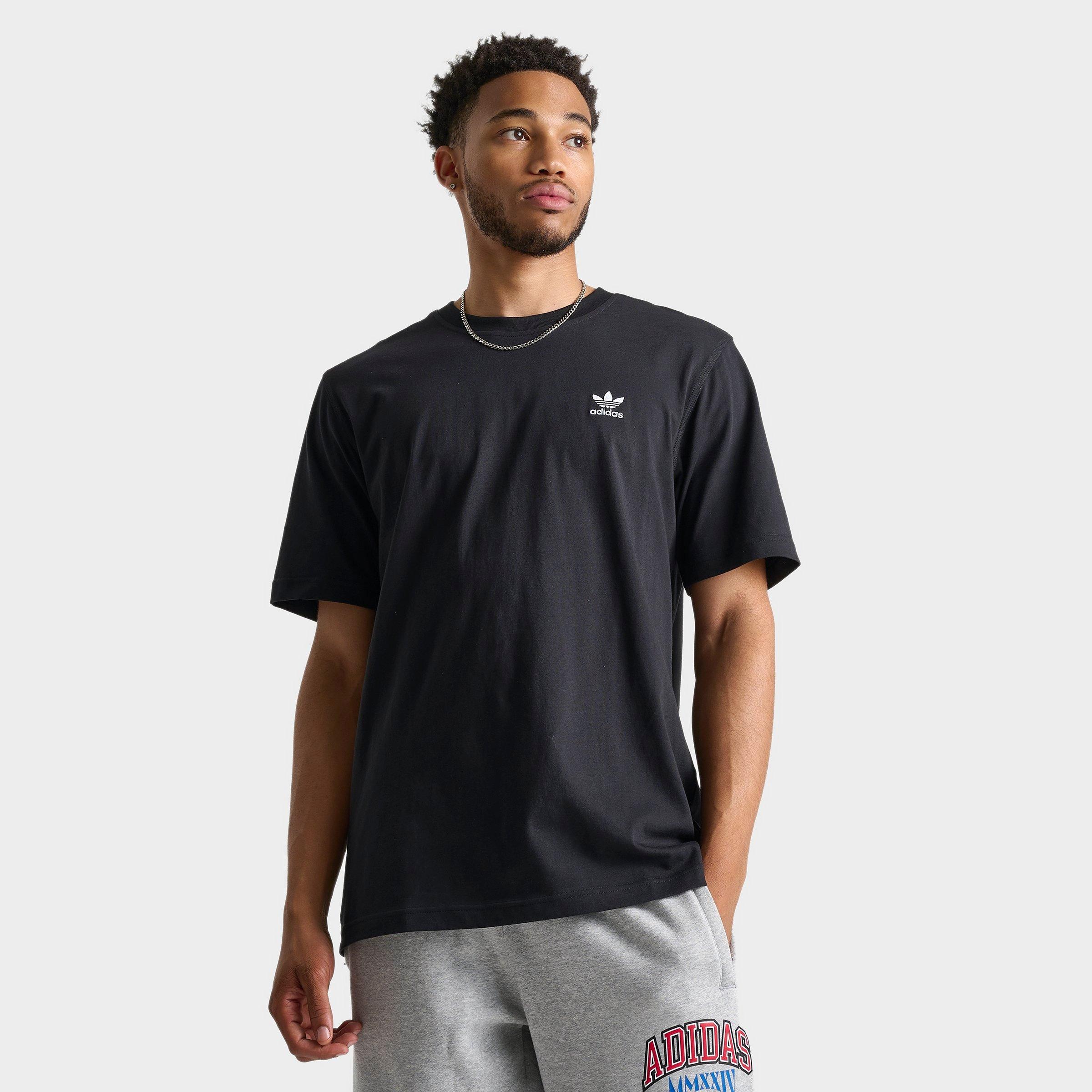 Adidas Originals Trefoil Essentials T-Shirt in Black/Black Size Large 100% Cotton/Jersey Shirt