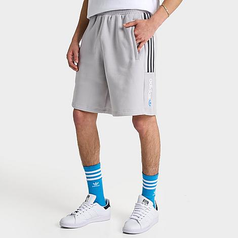 Shop Adidas Originals Adidas Men's Originals Cutline 9" Knit Shorts In Grey/semi Burst Blue