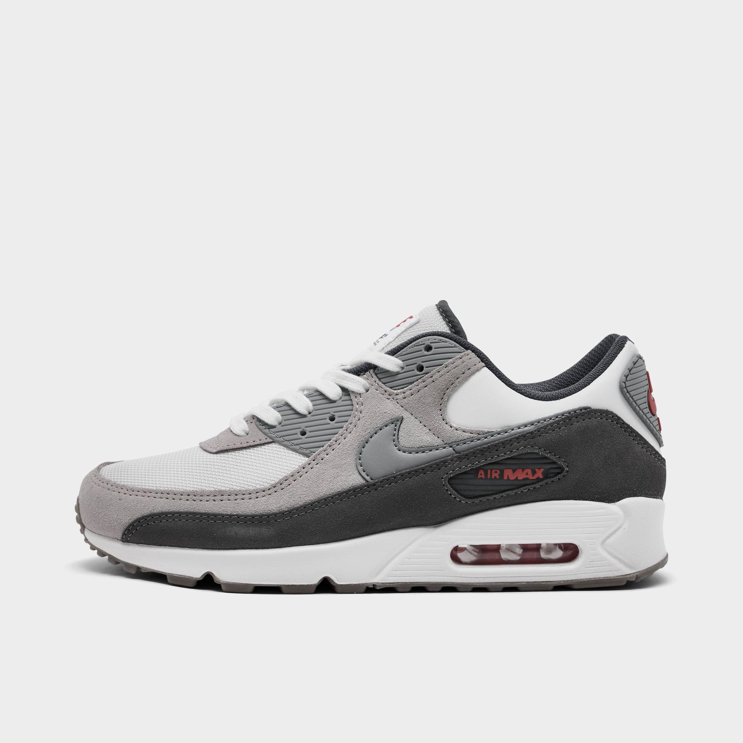 Nike Men's Air Max 90 Premium Casual Shoes in Summit White/College Grey/Anthracite Size: 8.0