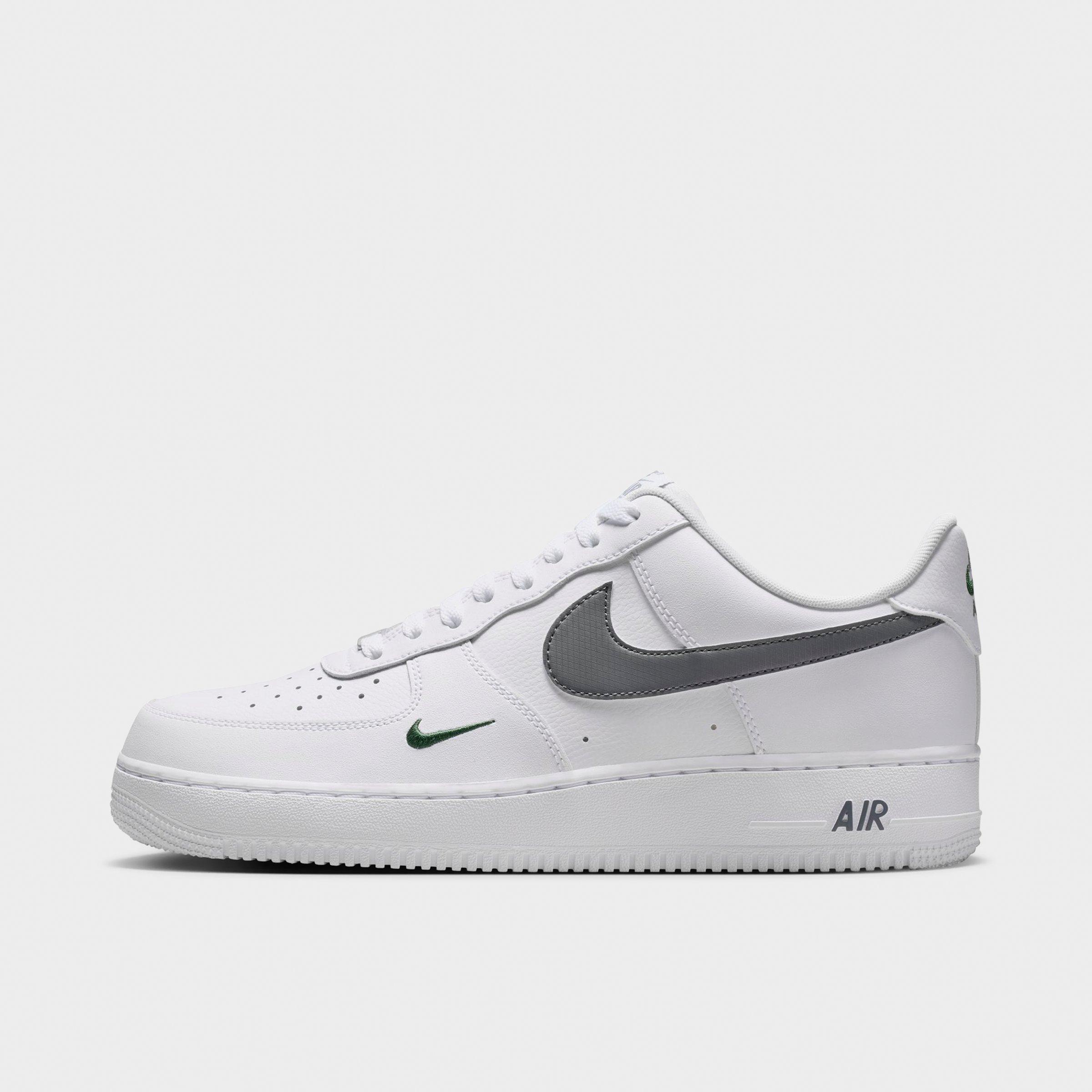 Nike Men's Air Force 1 '07 Casual Shoes in White/Fir/Cool Grey Size: 11.0