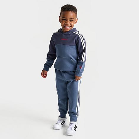 Shop Adidas Originals Adidas Kids' Toddler Originals Elevated Hoodie And Jogger Pants Set In Shadow Navy/sbb
