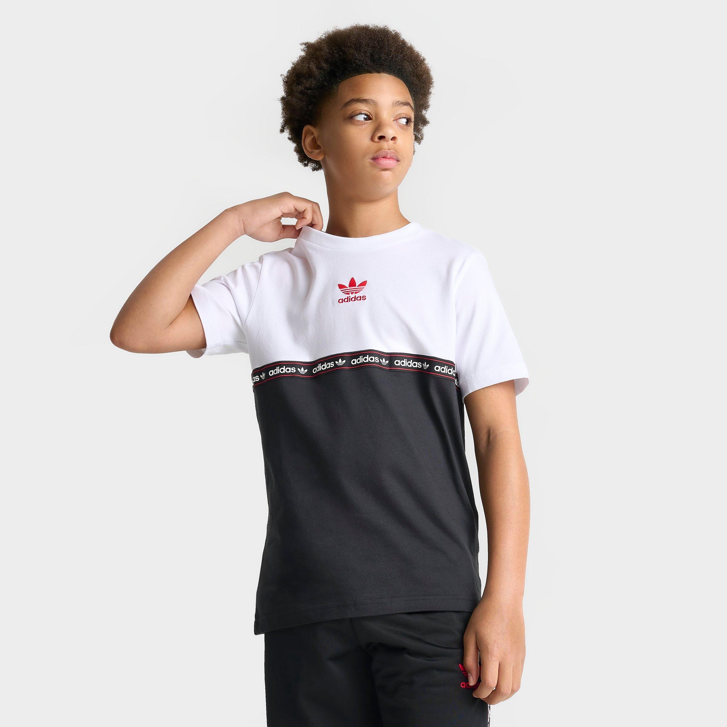 Shop Adidas Originals Adidas Kids' Originals Tape T-shirt In White/black