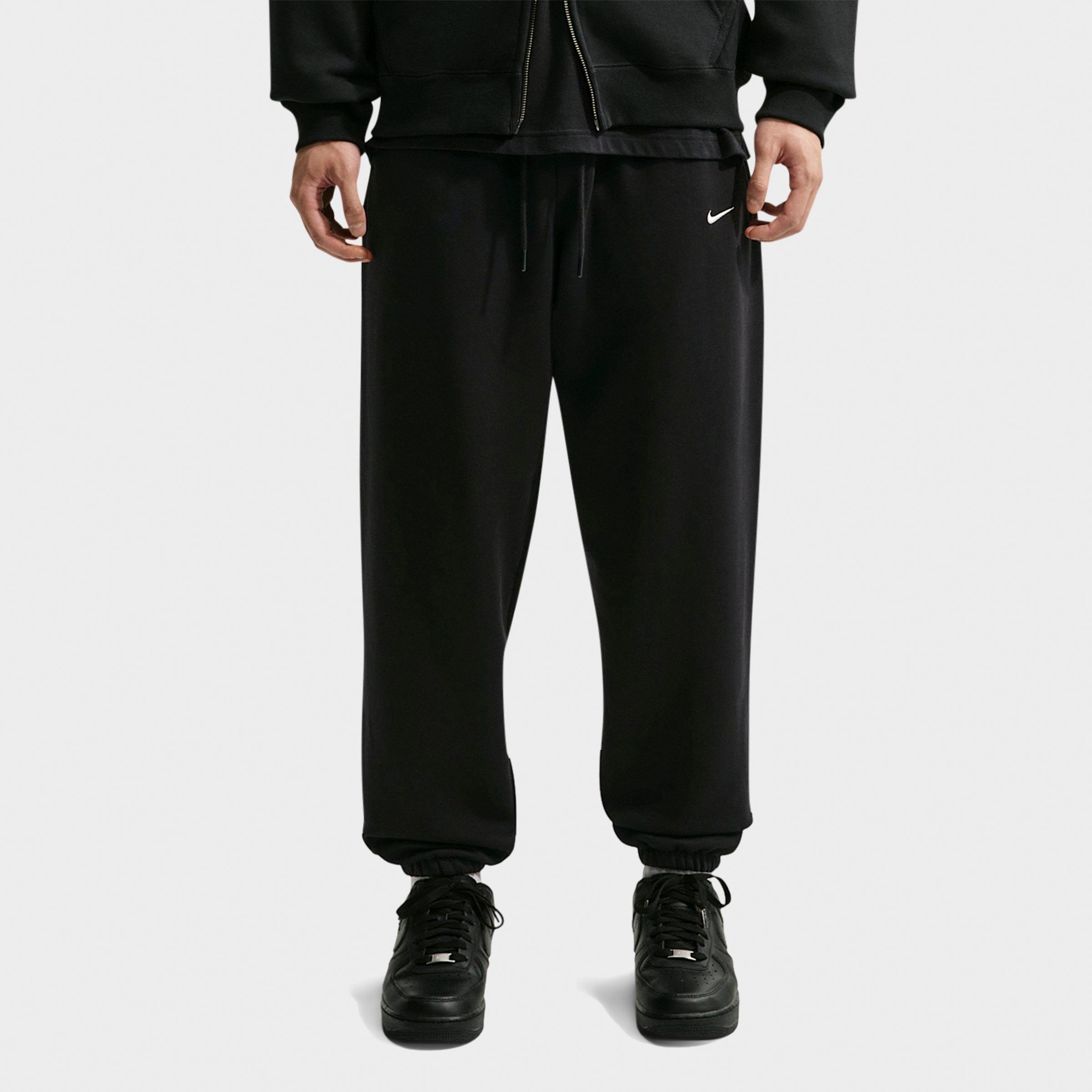 Nike Men's Solo Swoosh Cuffed Sweatpants in Black/Sail Size: 3XL Tall
