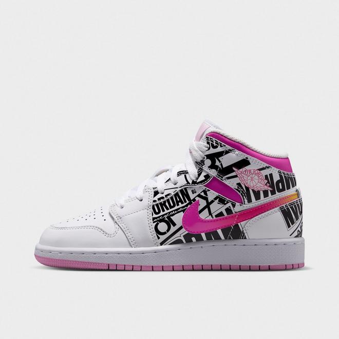 Girls' Big Kids' Air Jordan Retro 1 Mid SE Casual Shoes