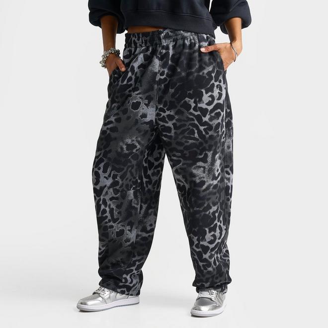 Women's Jordan Brooklyn Fleece Animal Print Wide-Leg Pants 