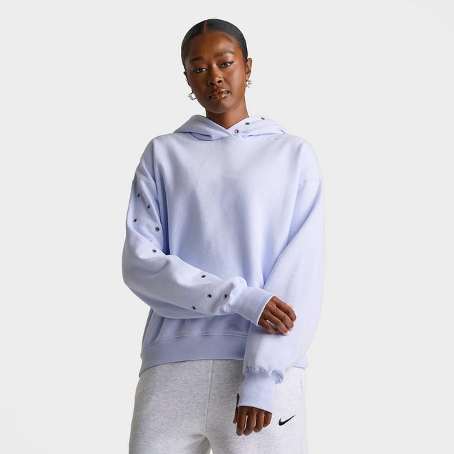 Women's Nike Studio Fleece Medium Weight Grommet Oversized Pullover Hoodie