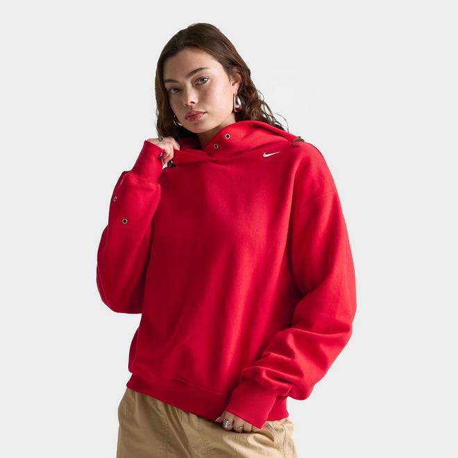 Women's Nike Studio Fleece Medium Weight Grommet Oversized Pullover Hoodie