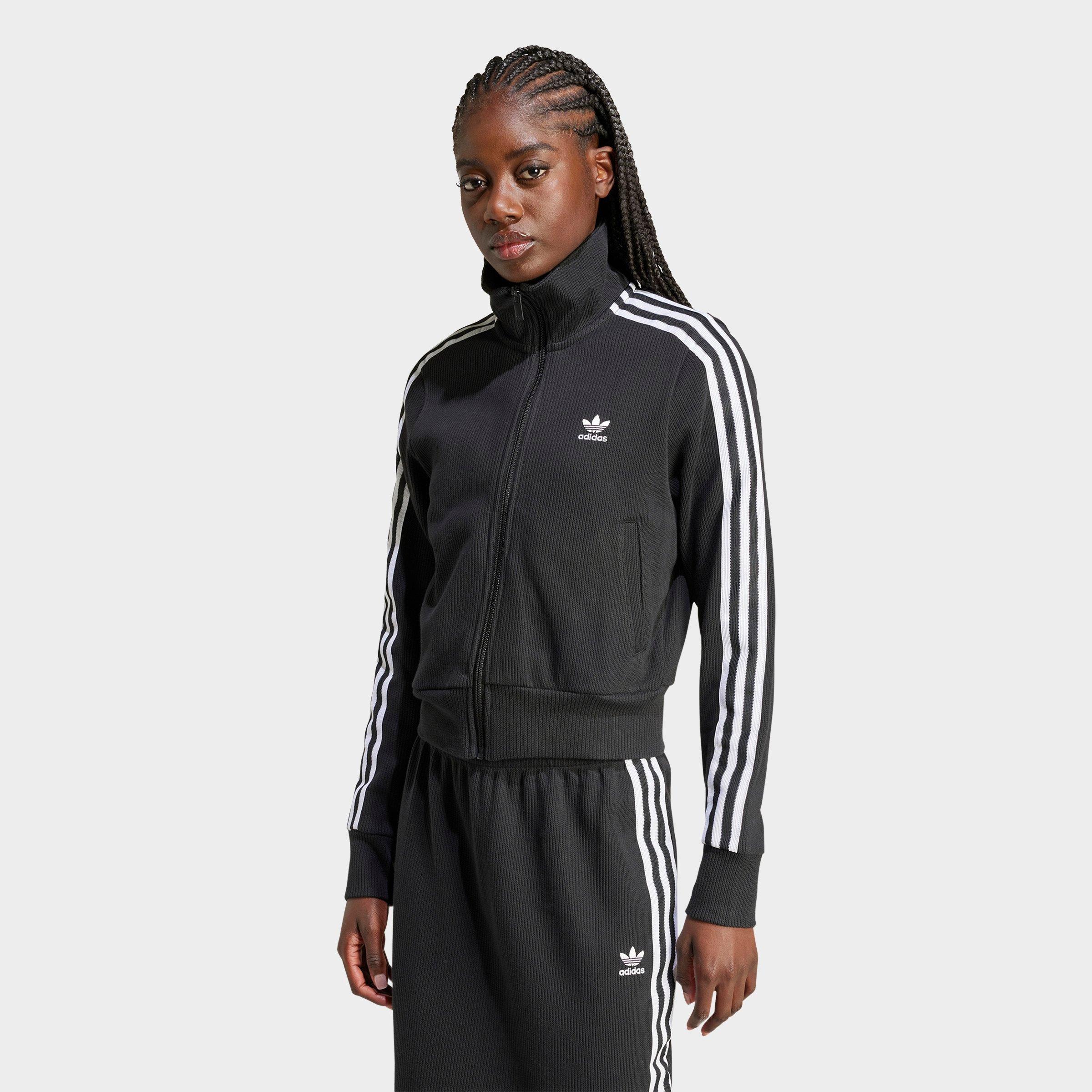Adidas Women's Originals adicolor Knitted Jacket in Black/Black Size Large Cotton/Polyester/Knit