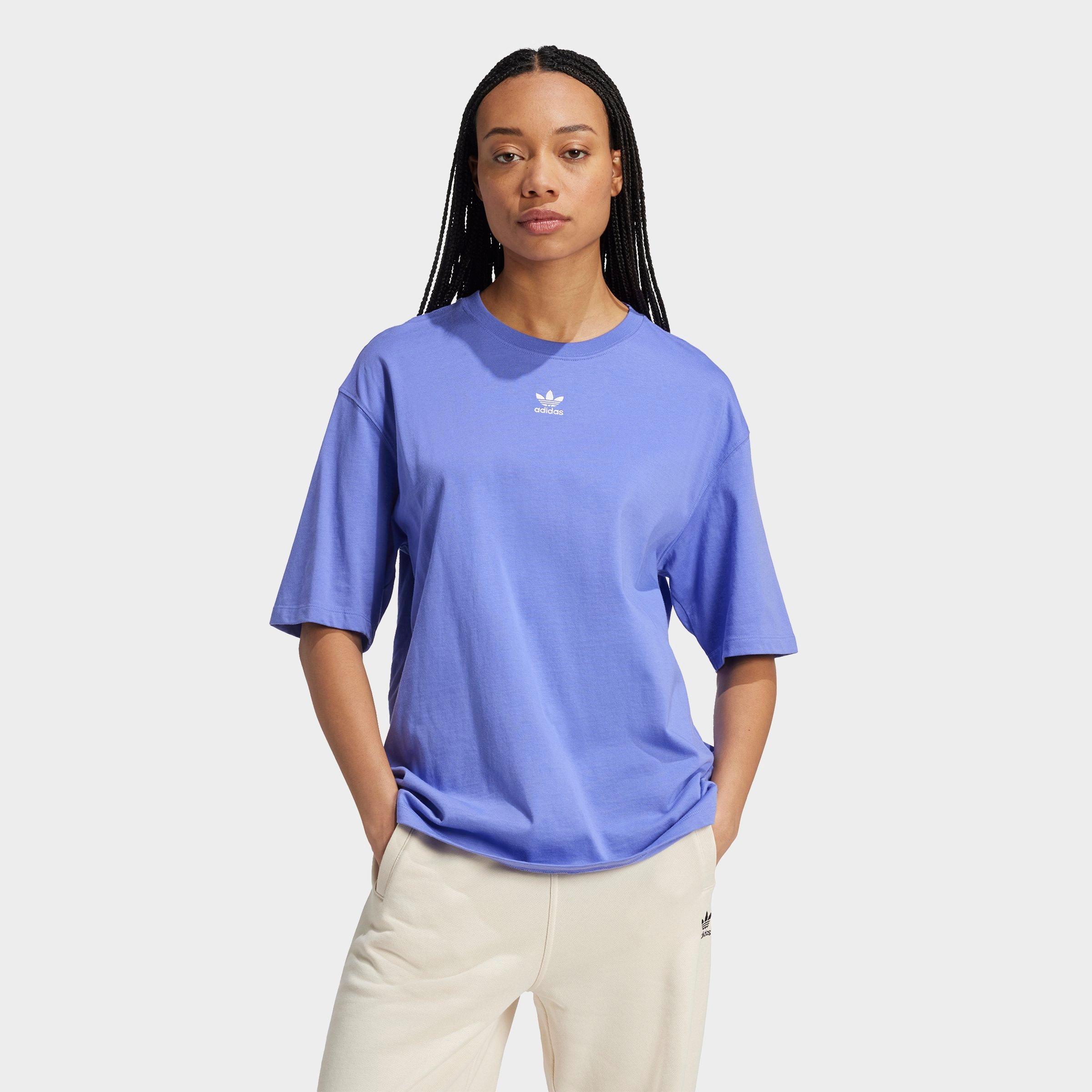 Adidas Originals Adidas Essentials Lifestyle Trefoil Logo Cotton T-shirt In Semi Cobalt Blue