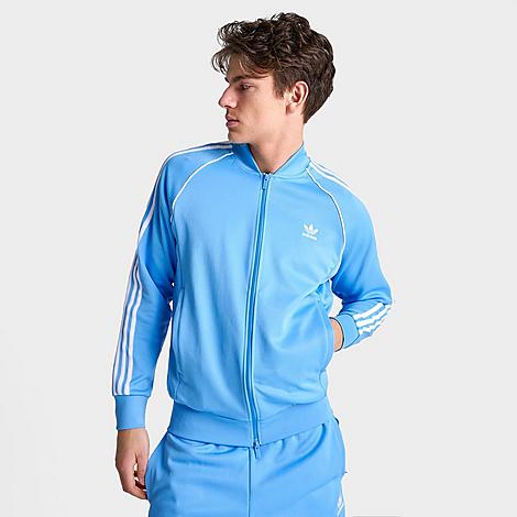 Adidas Originals Adidas Men's Originals Adicolor Classics Superstar Lifestyle Track Jacket In Semi Blue Burst