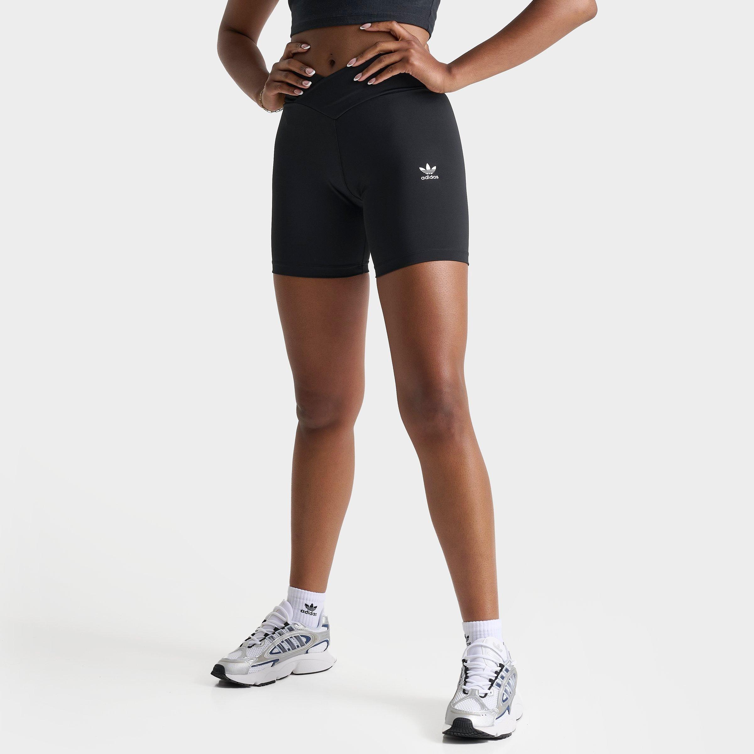 Shop Adidas Originals Adidas Women's Originals Cross Waist Biker Shorts In Black 