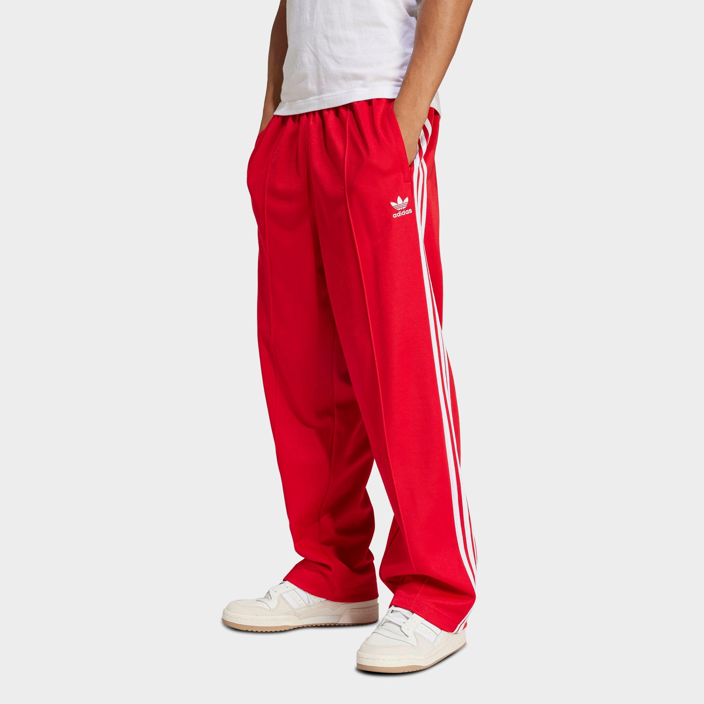 Adidas Men's Originals adicolor Baggy Firebird Track Pants in Red/Better Scarlet Size Small Cotton/Polyester