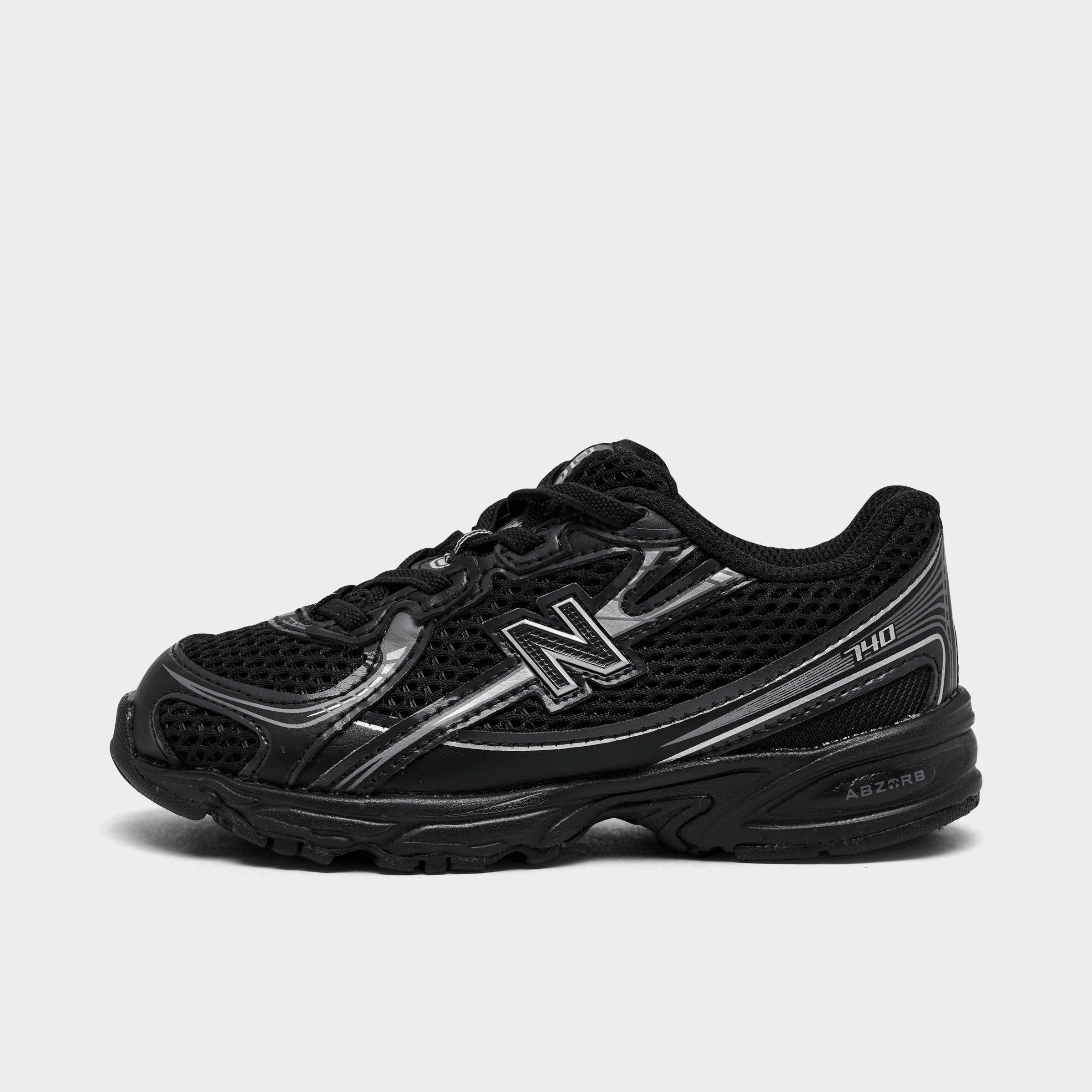 New Balance Kids Toddler 740 Stretch Lace Casual Shoes in Black/Silver Metallic Size: 4.0