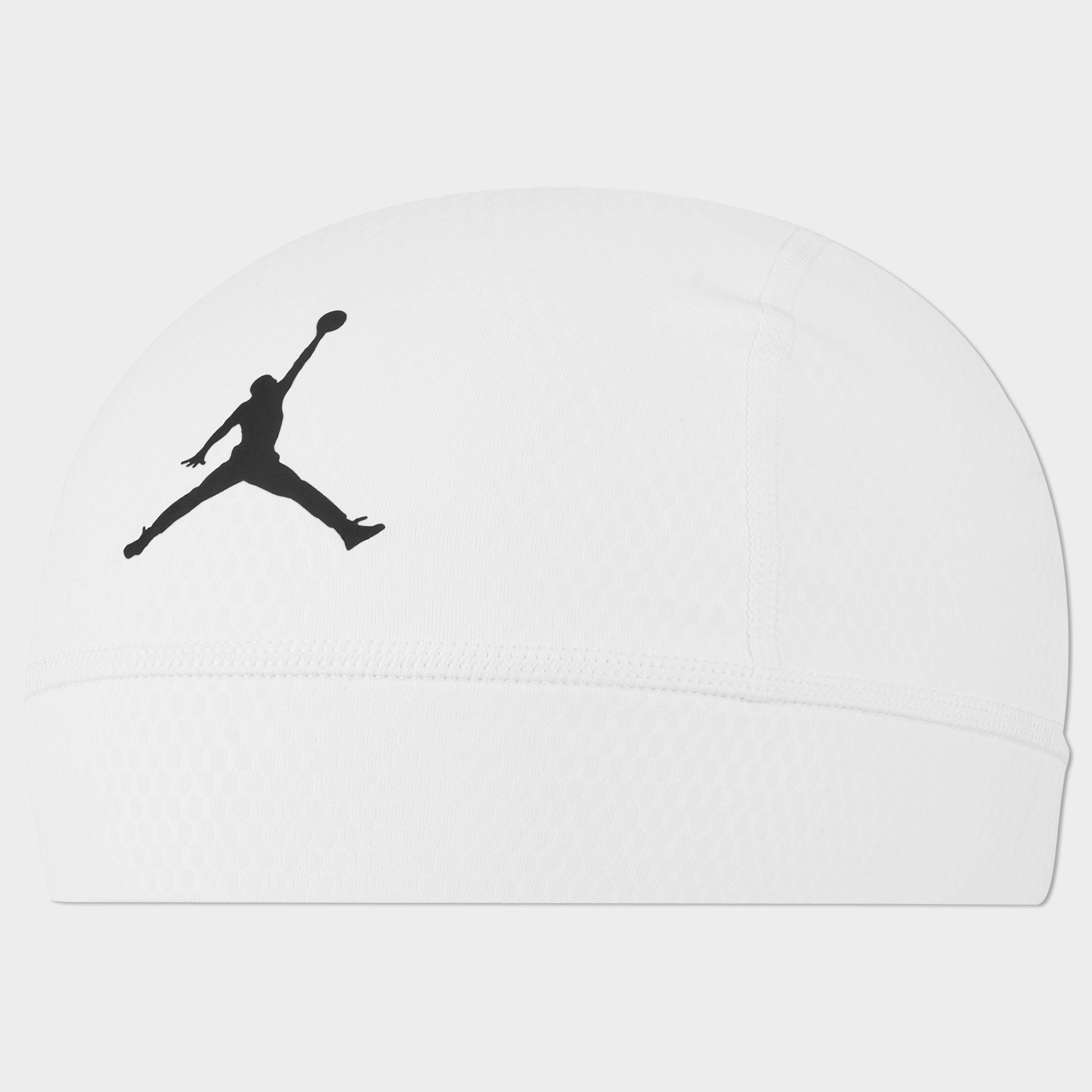 Jordan Skull Cap in White/White Polyester/Spandex