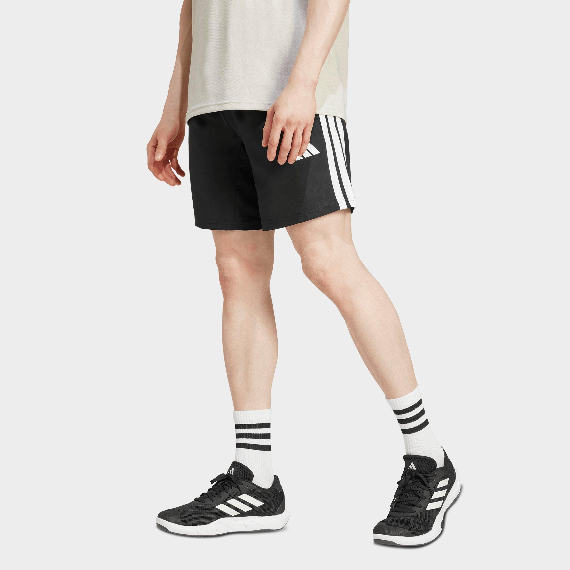 adidas Men's Essentials 3-Stripes Woven Training Shorts in Black Size: XS