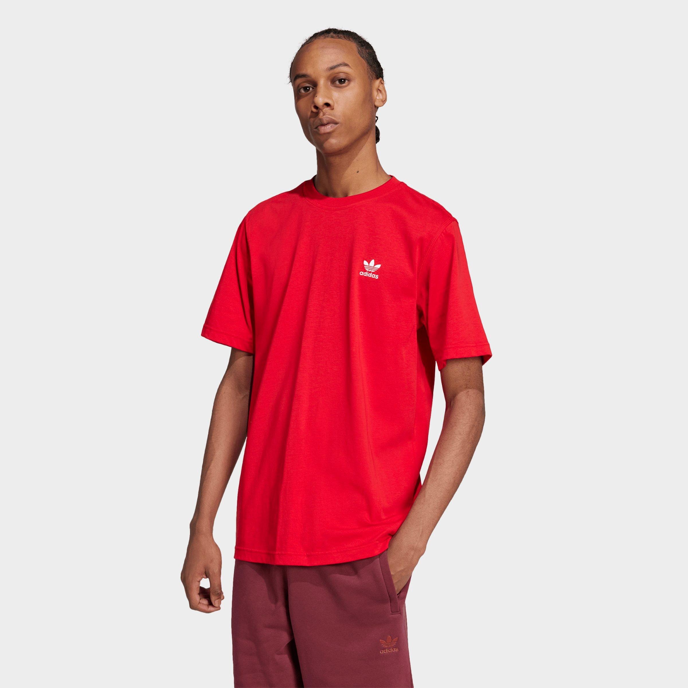 adidas Men's Originals Trefoil Essentials T-Shirt in Better Scarlet Size: Large