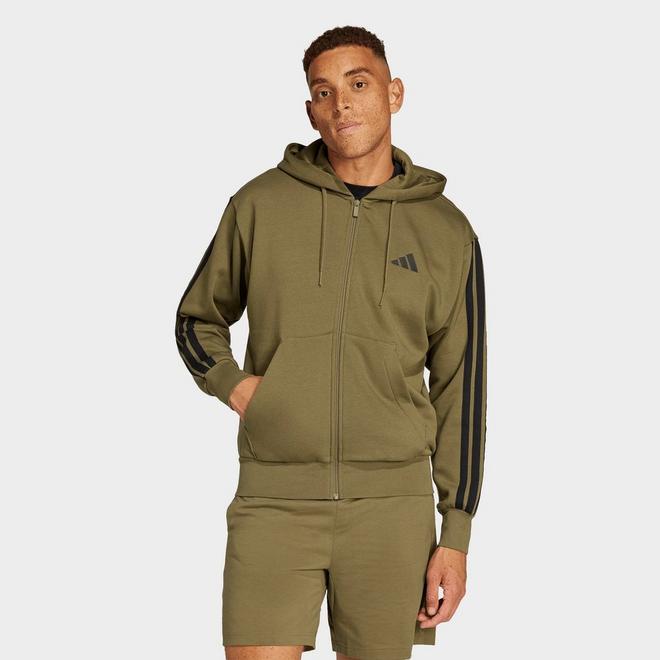 Men's adidas Essentials 3-Stripes Fleece Full-Zip Hoodie