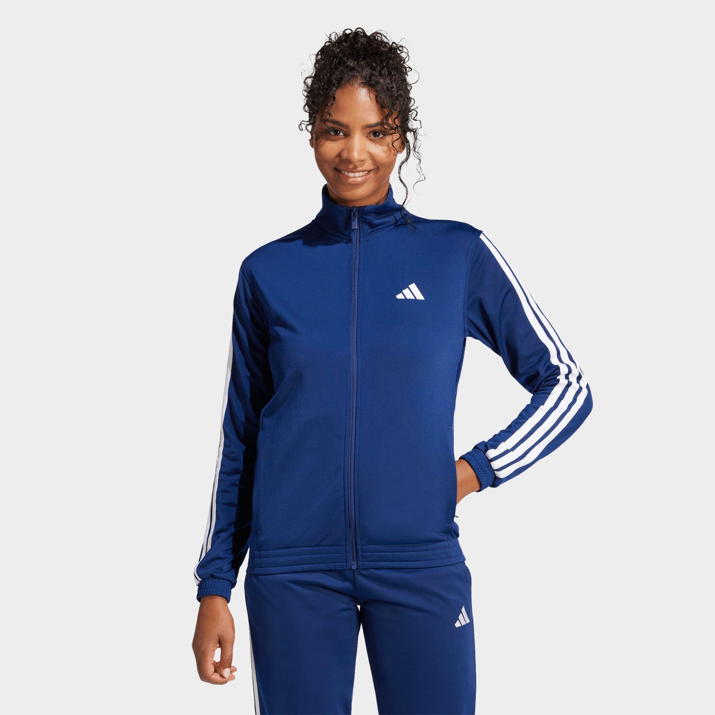 adidas Women's Sportswear DAYREADY Full-Zip Track Top in Dark Blue/White Size: 2XL