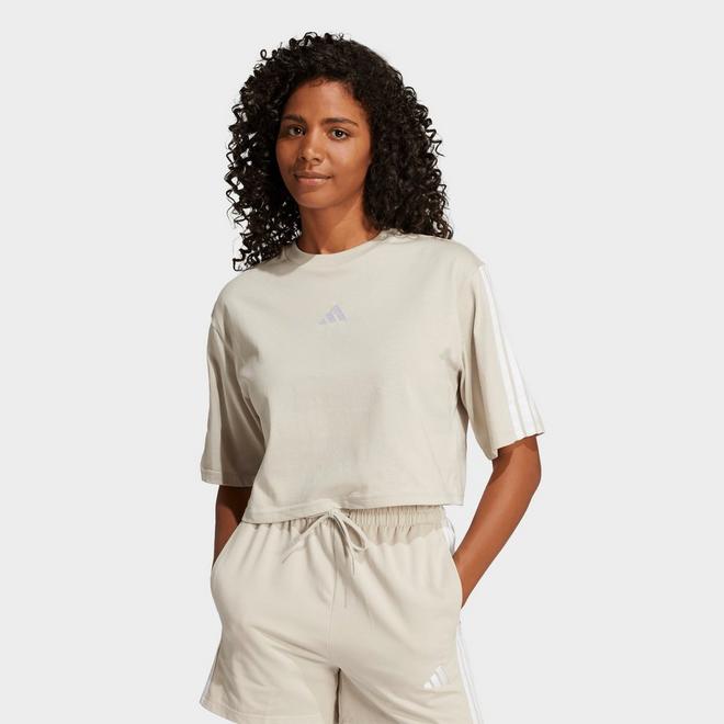 Women's adidas Essentials 3-Stripes Cotton Loose T-Shirt 