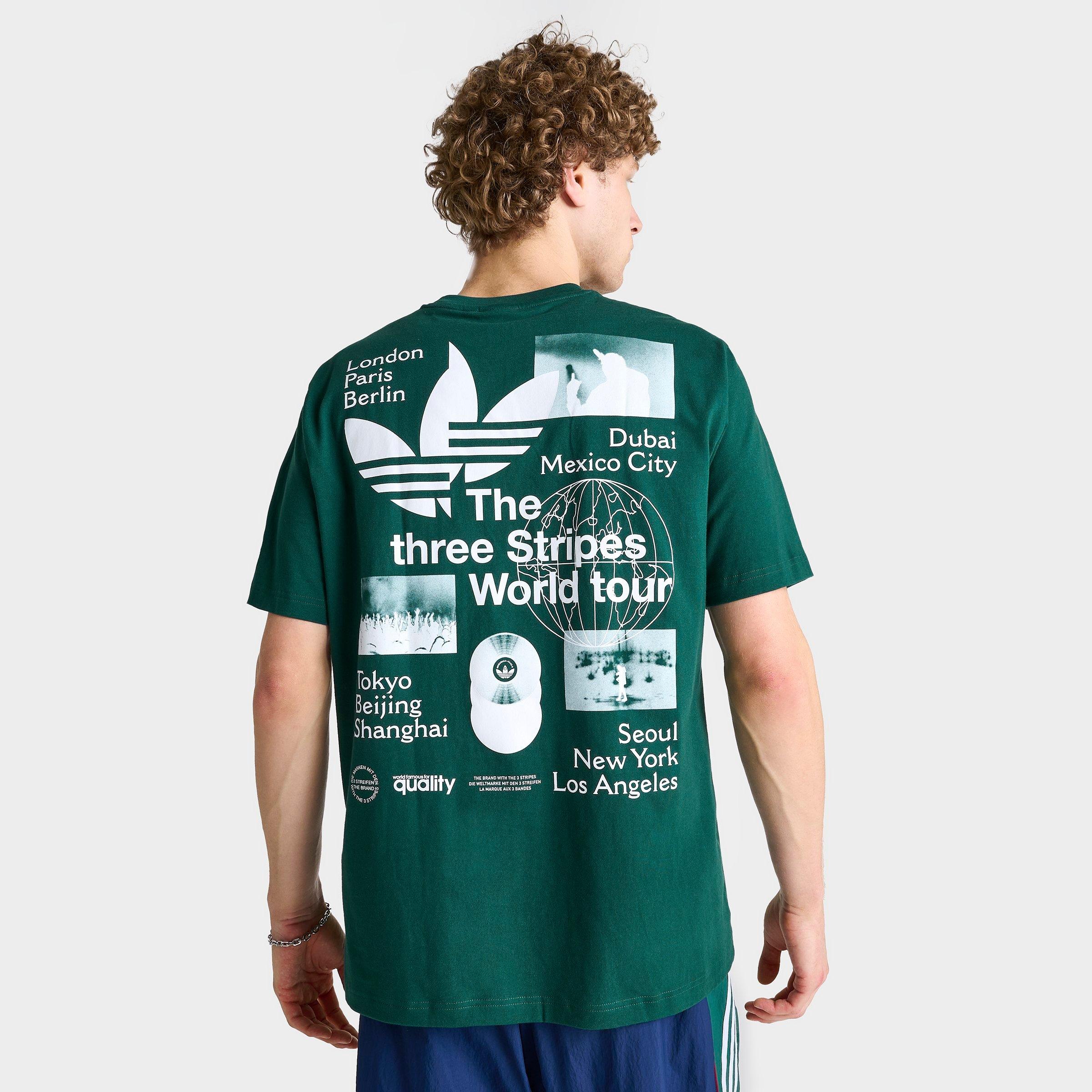 Shop Adidas Originals Adidas Men's Originals World Tour Graphic T-shirt In Collegiate Green/white