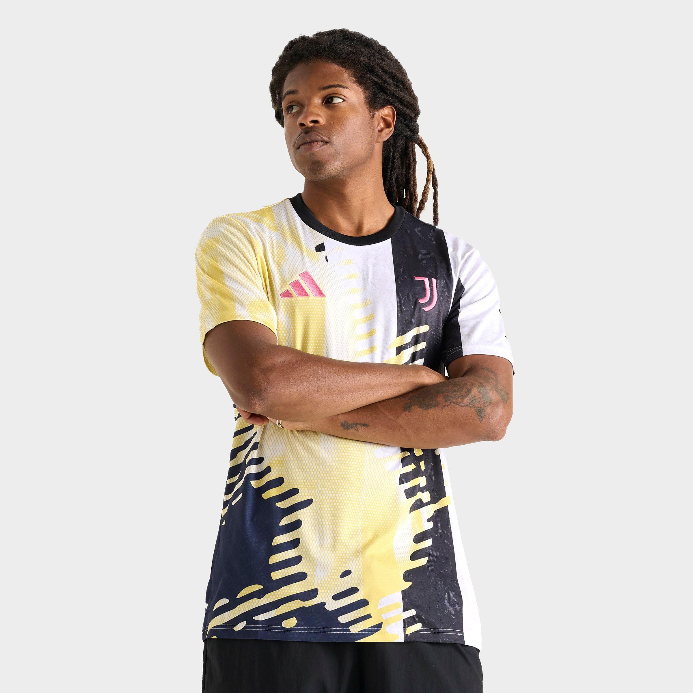 Adidas Men's Juventus Elite Pre-Match Soccer Jersey Shirt in Yellow/Pure Sulfur Size Large 100% Polyester/Fiber/Jersey Shirt