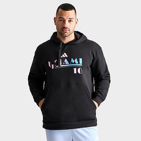 Adidas Originals Adidas Men's Soccer Inter Miami Cf Mls Messi Logo Graphic Fleece Hoodie In Black