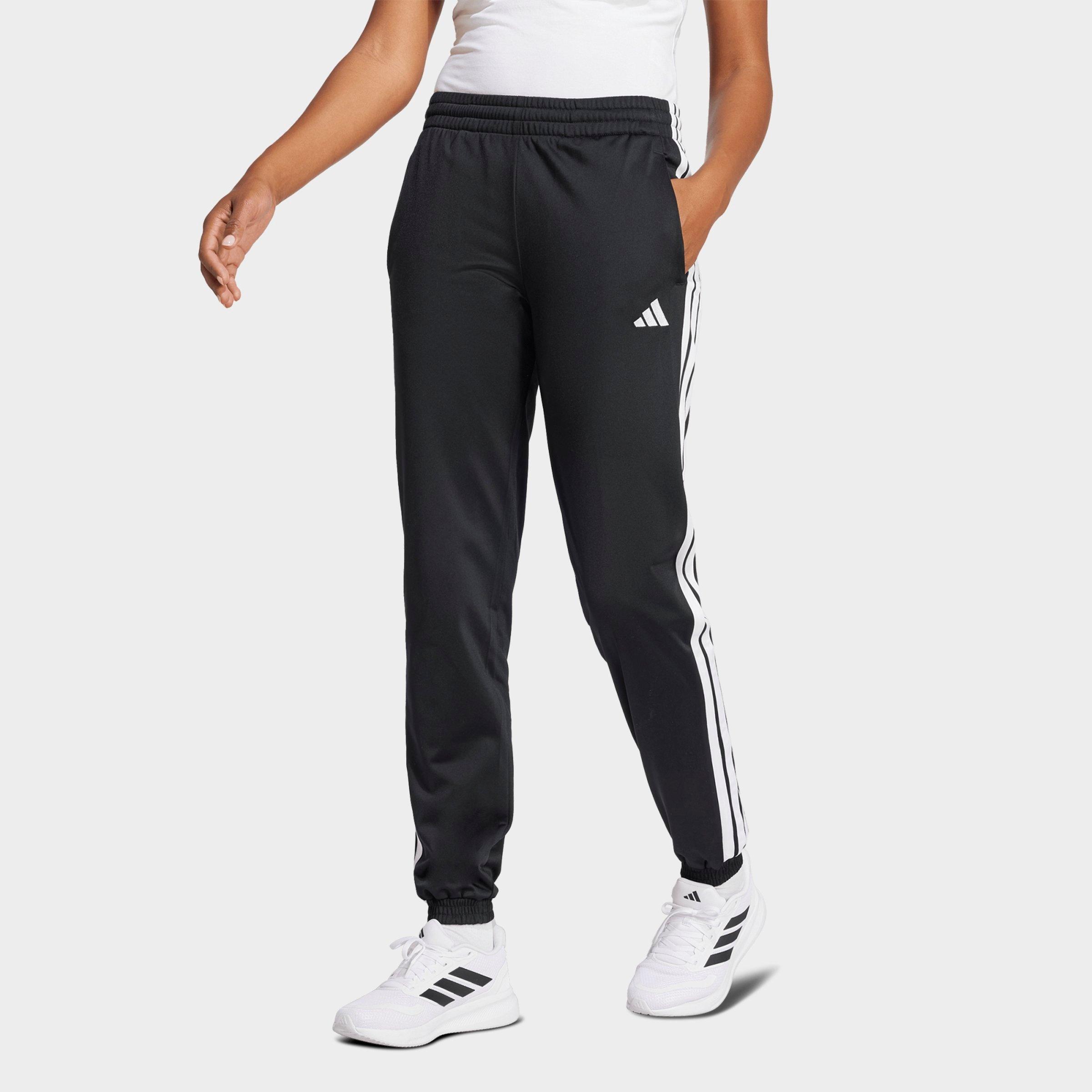 adidas Women's Essentials DAYREADY Tricot Tracksuit Pants in Black/White Size: XL