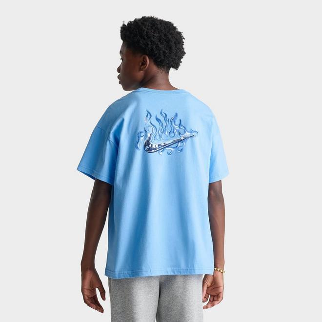 Big Kids' Nike Sportswear Swoosh Flame Back Hit T-Shirt