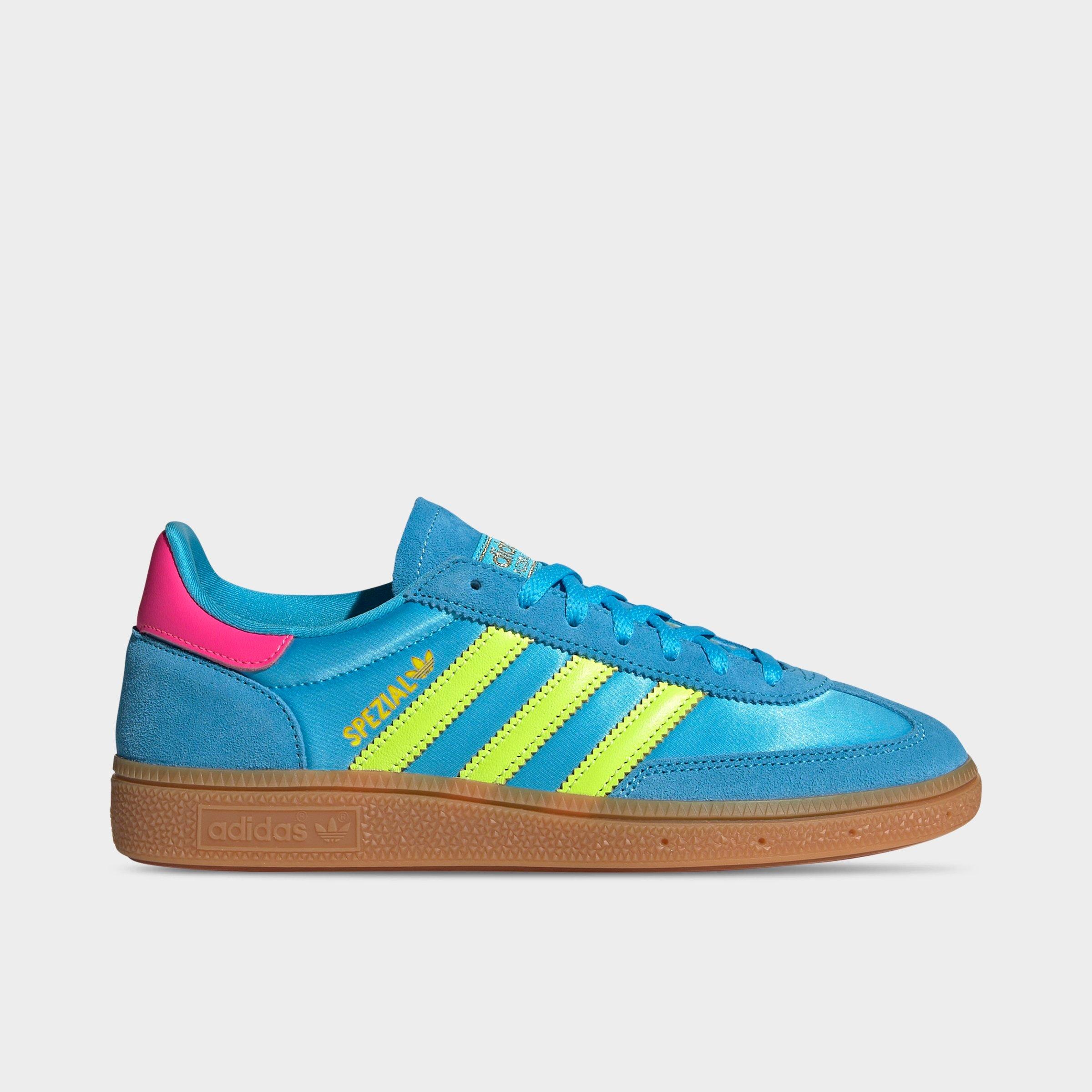 Adidas Women's Originals Handball Spezial LE Casual Shoes in Blue/Sky Rush Size 7.5 Suede/Satin