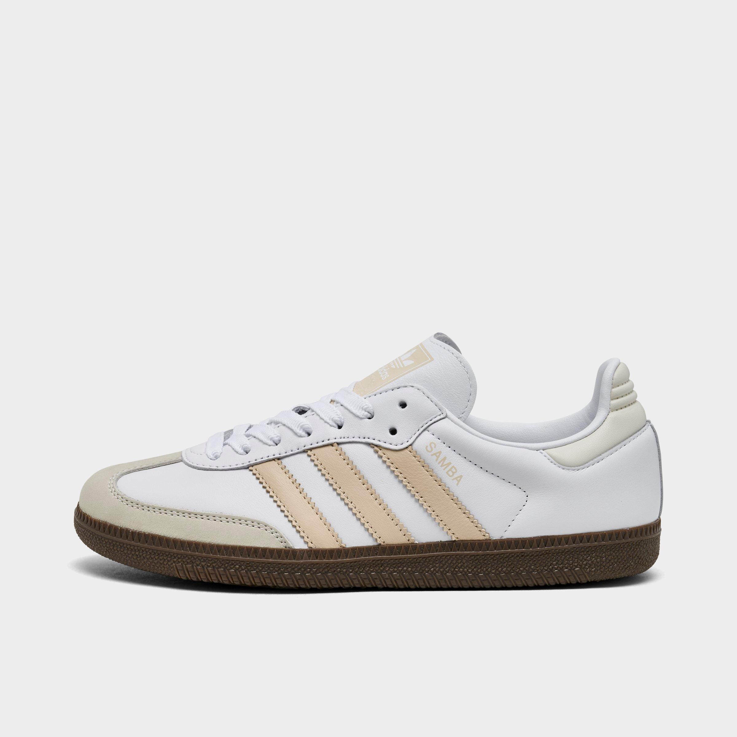 Adidas Women's Originals Samba OG LE Casual Shoes in White/White Size 10.5 Suede/Crochet