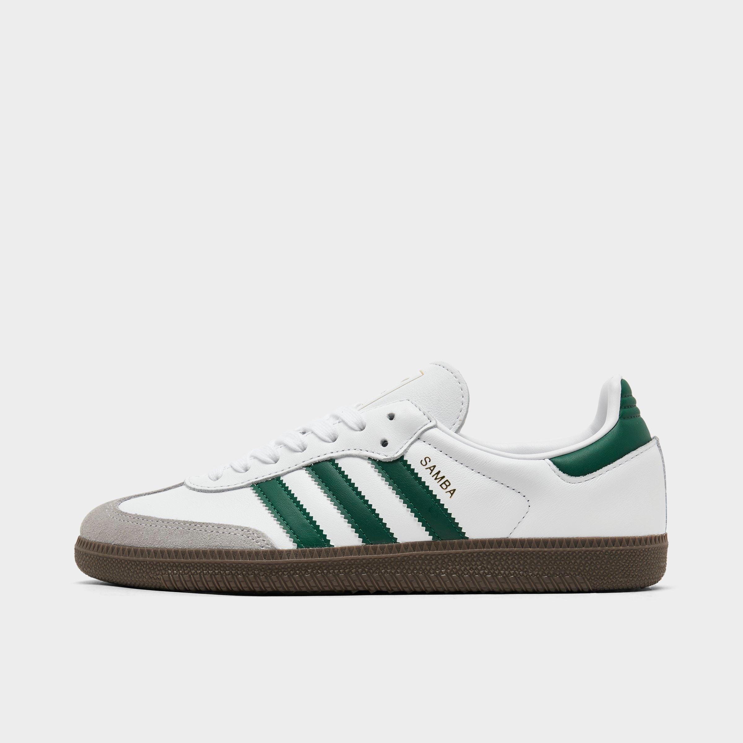 Adidas Men's Originals Samba OG Casual Shoes in Green/White/Cloud White Size 8.5 Leather/Suede