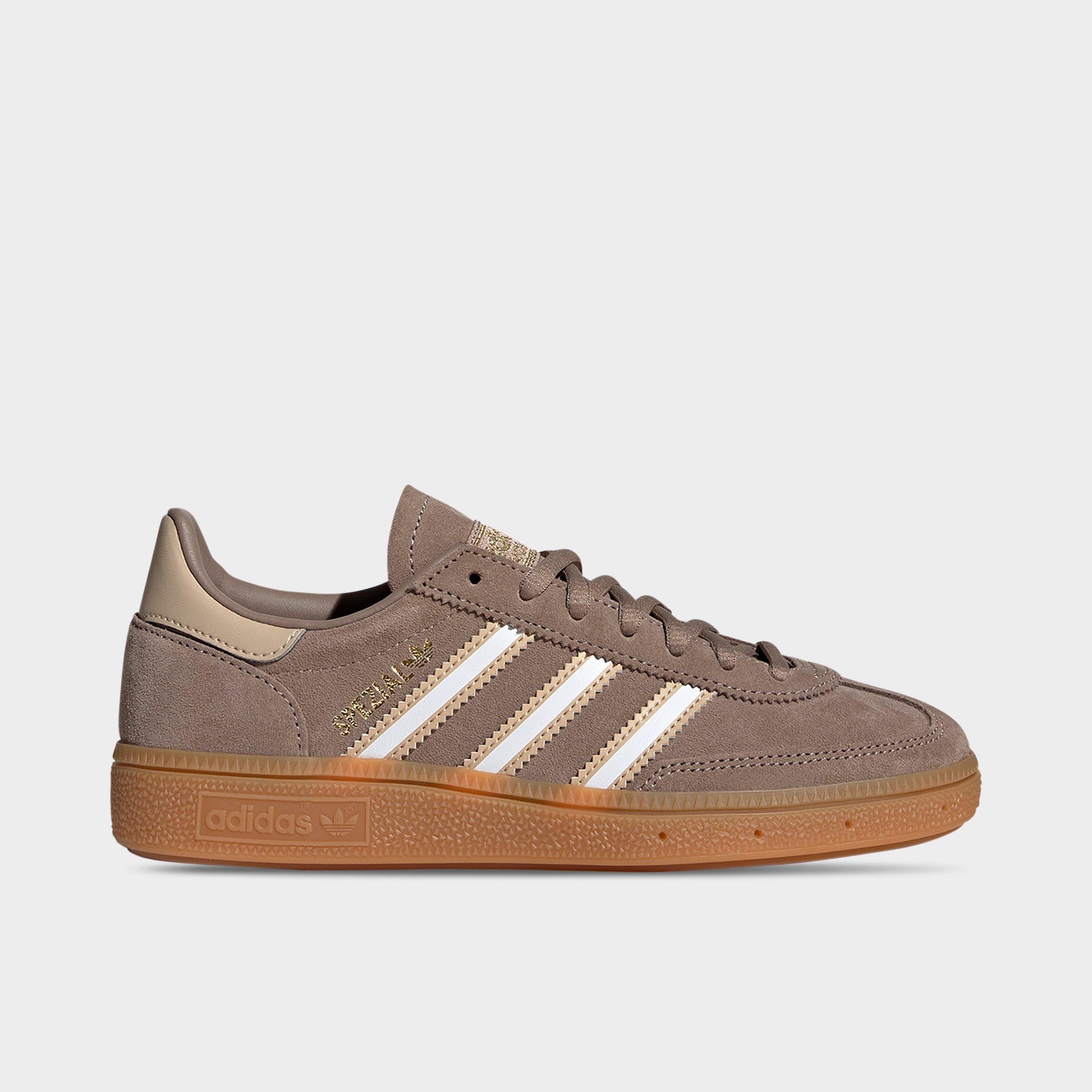 Adidas Big Kids' Originals Handball Spezial Casual Shoes in Brown/Chalky Brown Size 7 Leather/Suede