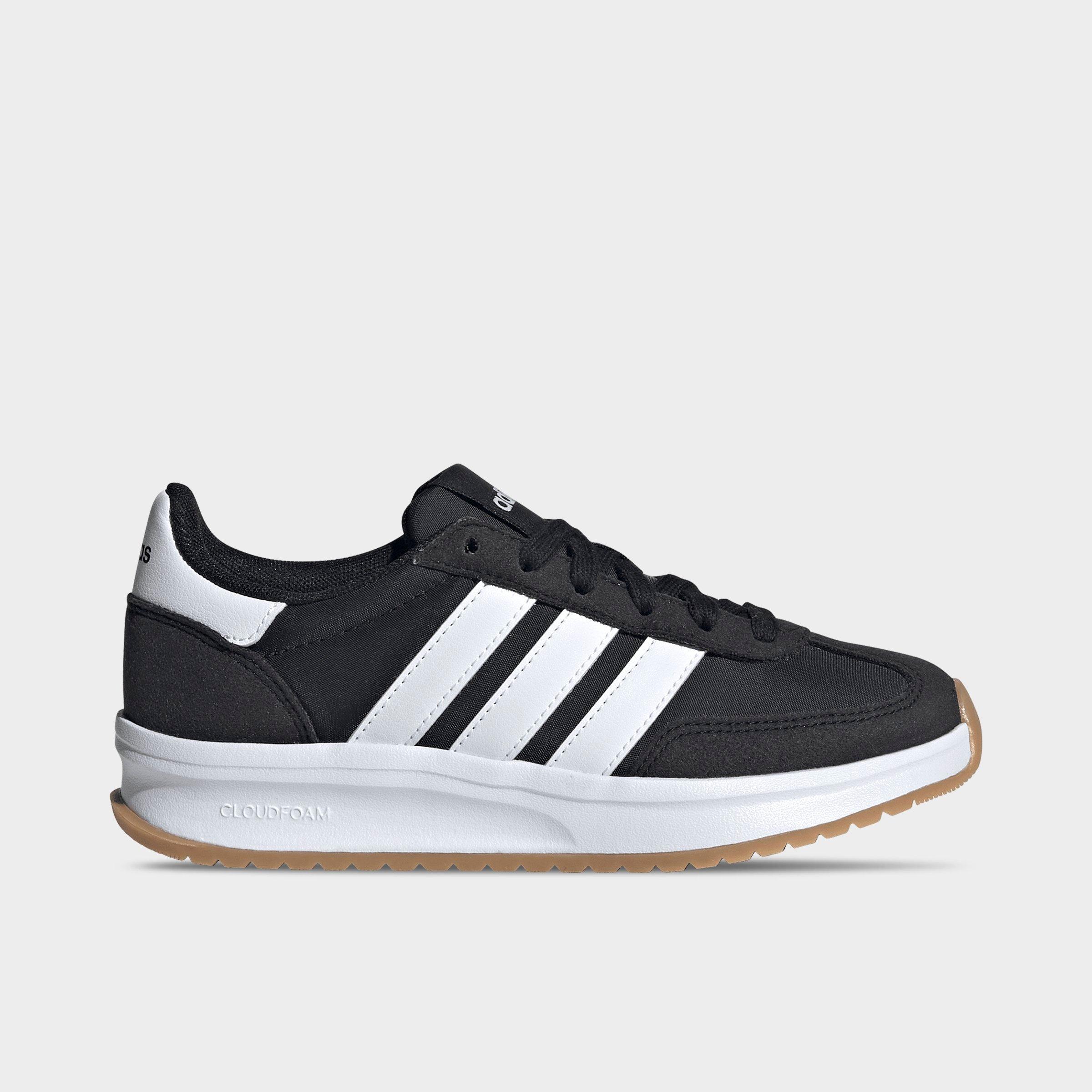 adidas Big Kids Run 70s 2.0 Casual Shoes in Core Black/Cloud White/Gum Size: 7.0