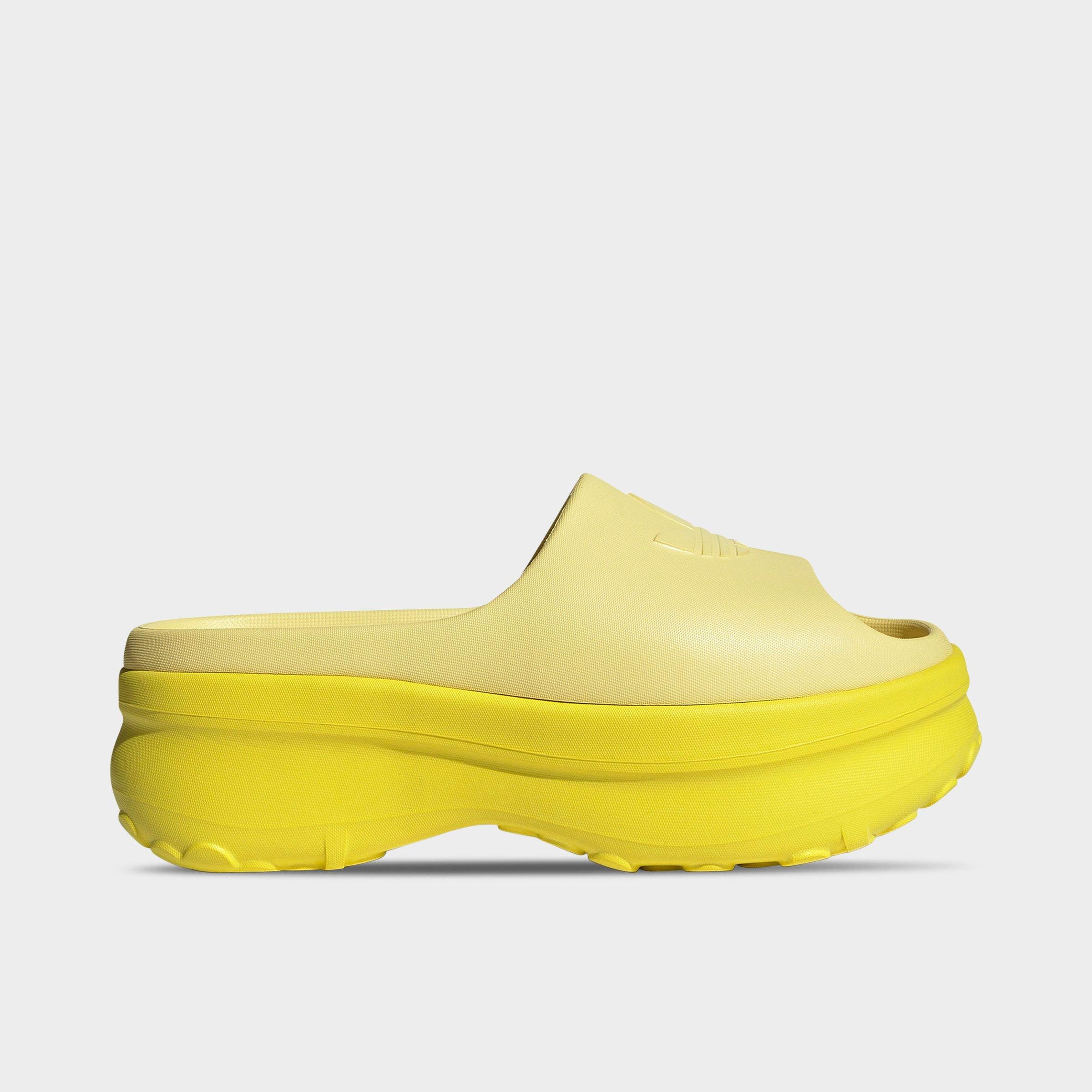 Adidas Women's Originals adiFOM Stan Smith Slide Sandals in Yellow/Powder Yellow Size 10