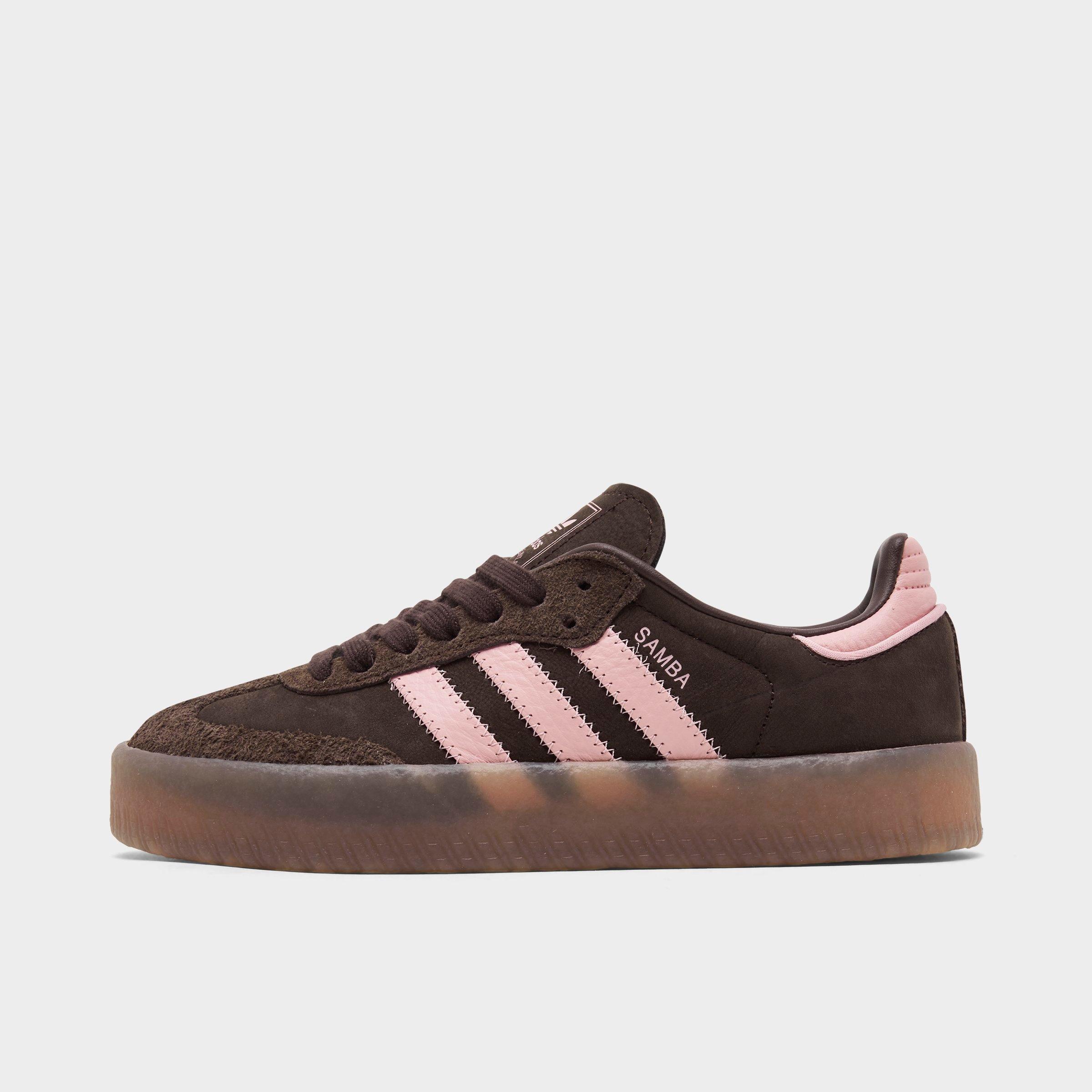 Adidas Women's Originals Sambae Casual Shoes in Brown/Pink/Dark Brown Size 8.0 Leather