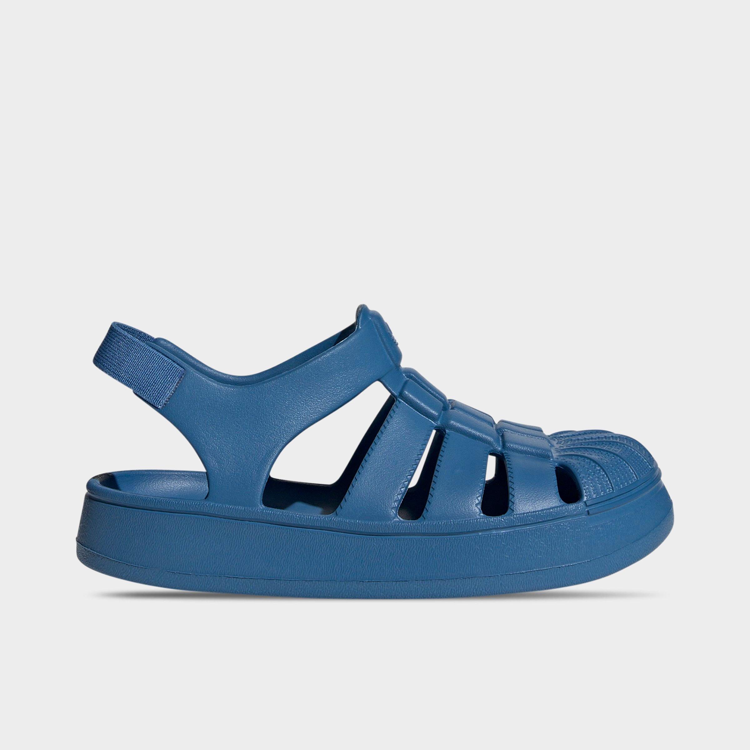 Adidas Little Kids' Originals Superstar Sandals in Blue/Focus Blue Size 10
