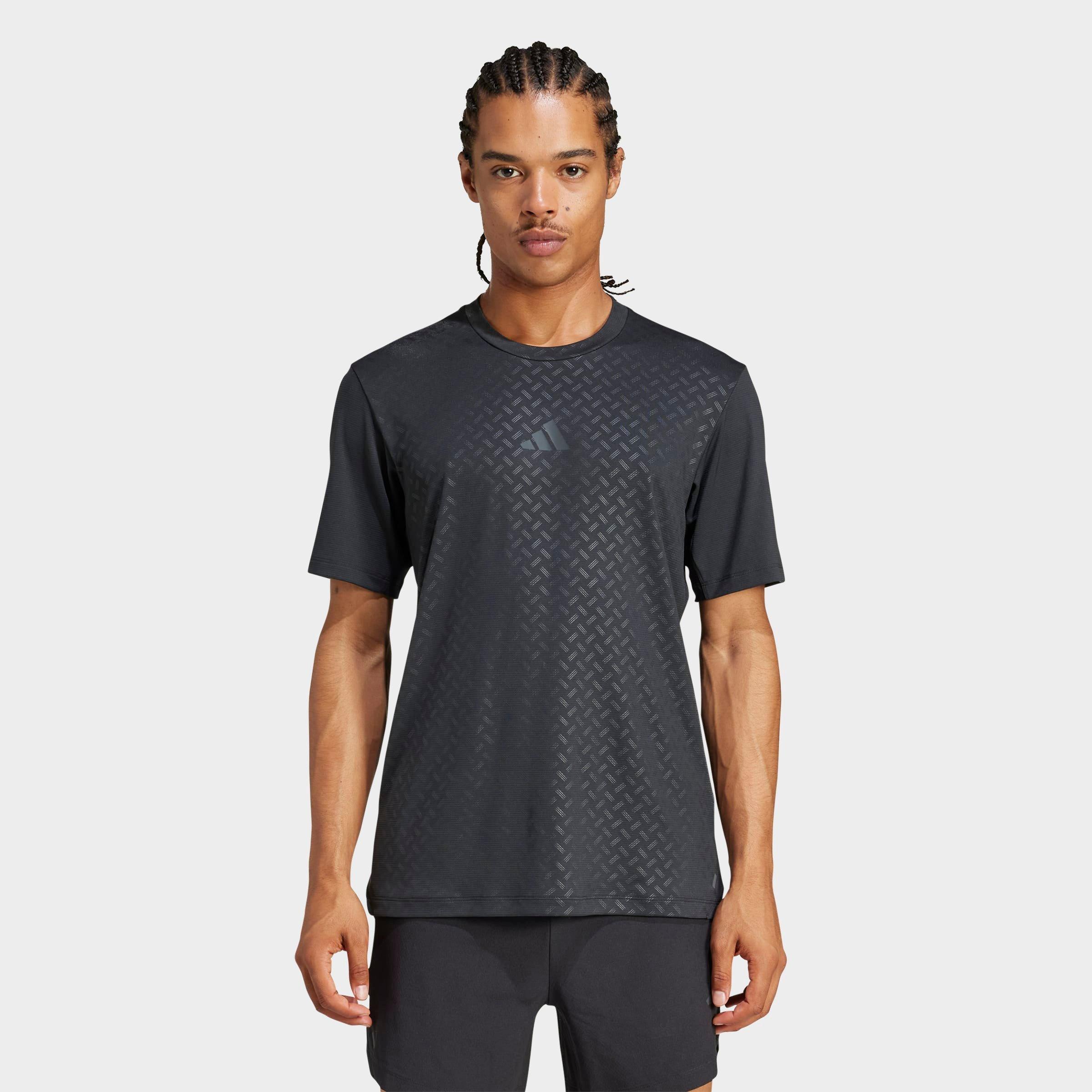adidas Men's Power 3-Stripes Training T-Shirt in Black Size: Small