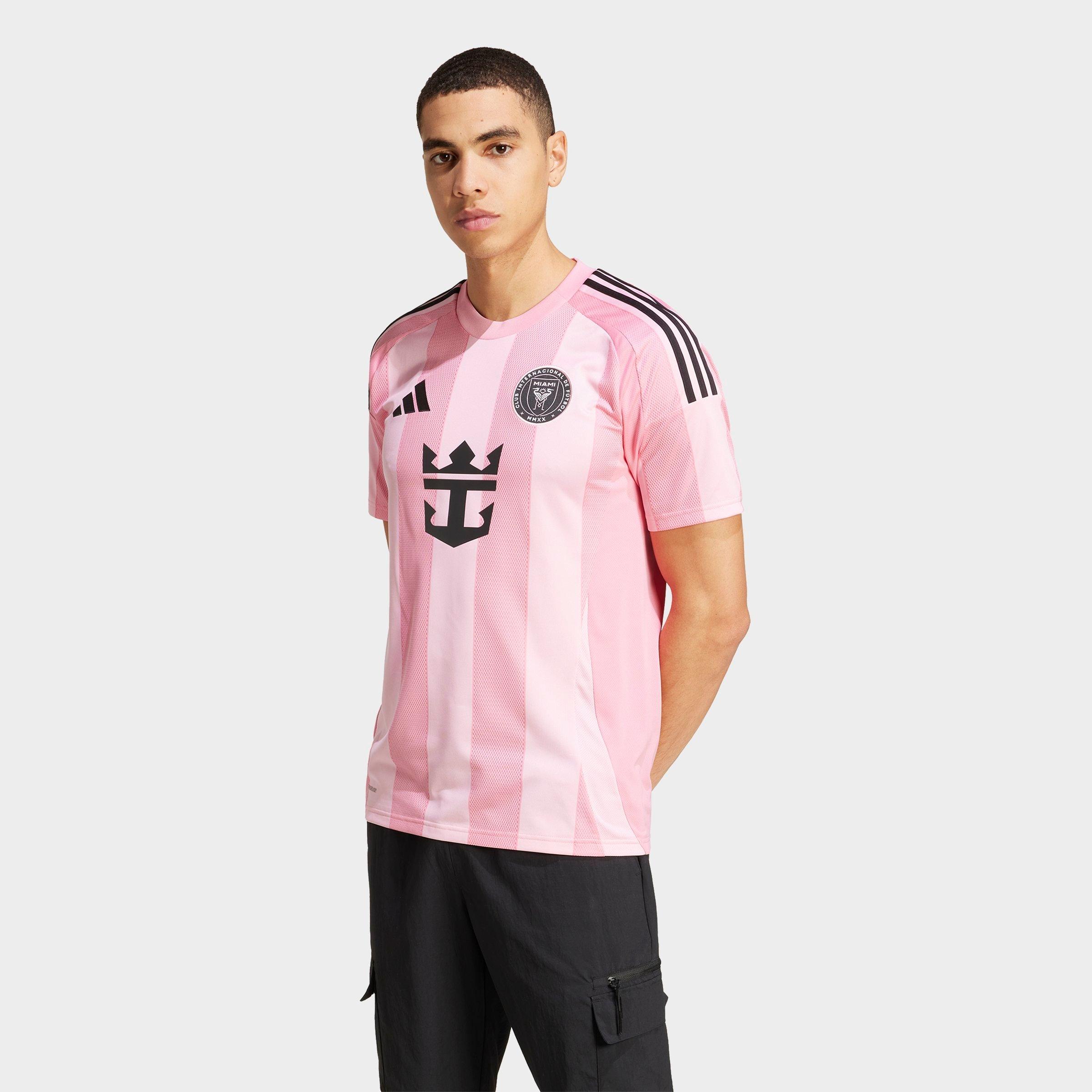 Adidas Men's Inter Miami CF MLS 25-26 Away Soccer Jersey Shirt in Pink/Easy Pink Size 3XL 100% Polyester/Fiber/Jersey Shirt