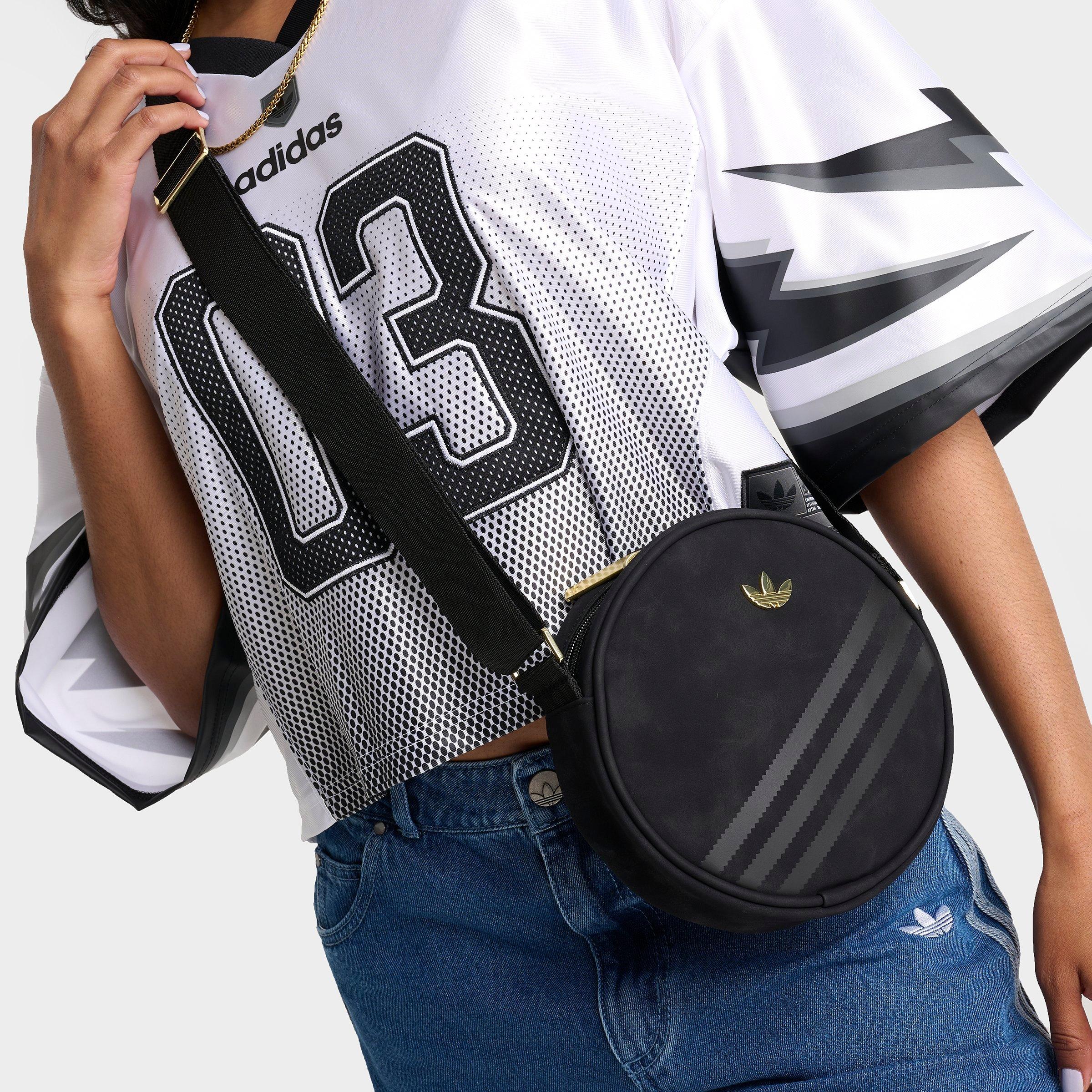 Adidas Originals Terrace Crossbody Bag in Black/Black Size NOSIZ Suede