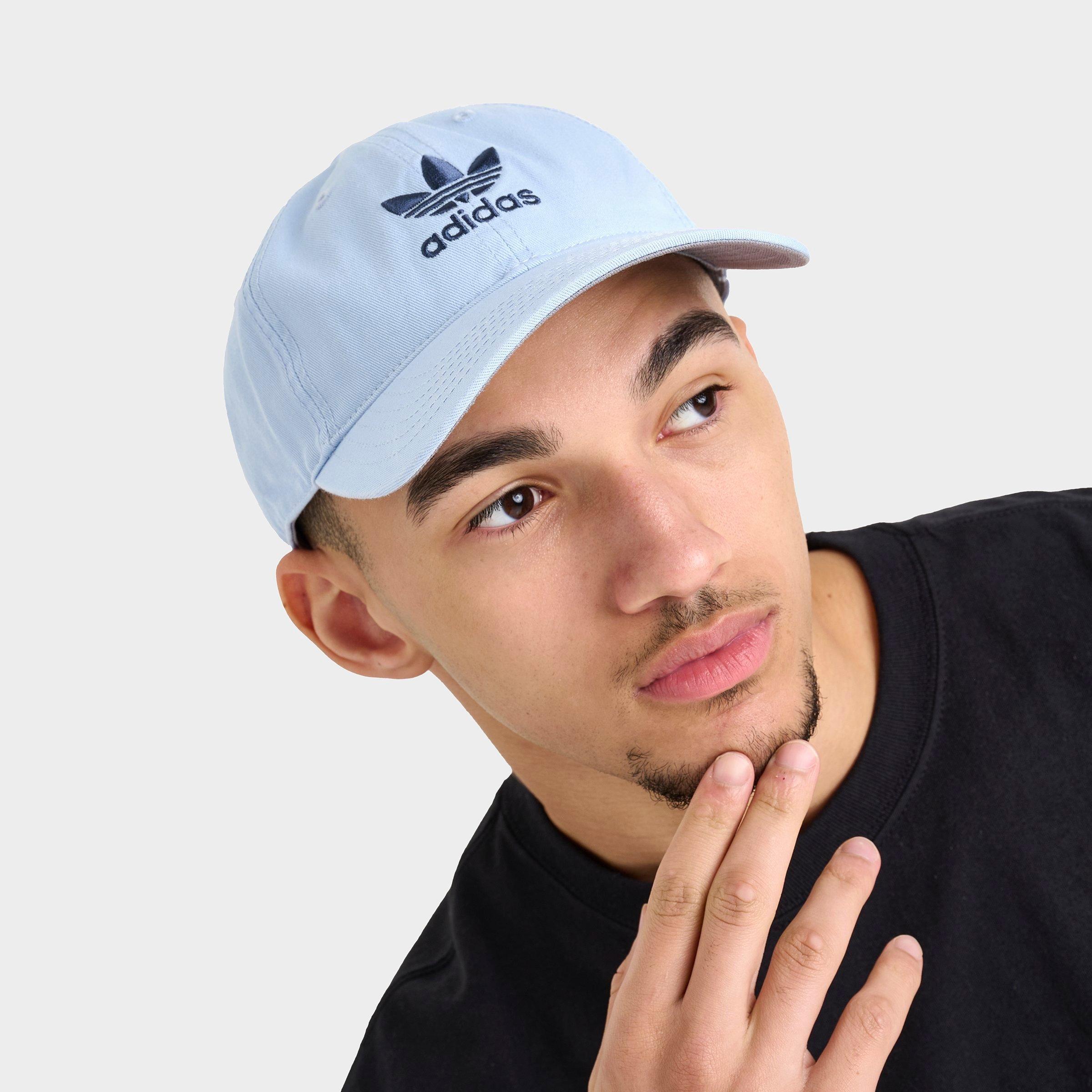 Adidas Originals Relaxed Strapback Hat in Blue/Clear Blue 100% Cotton