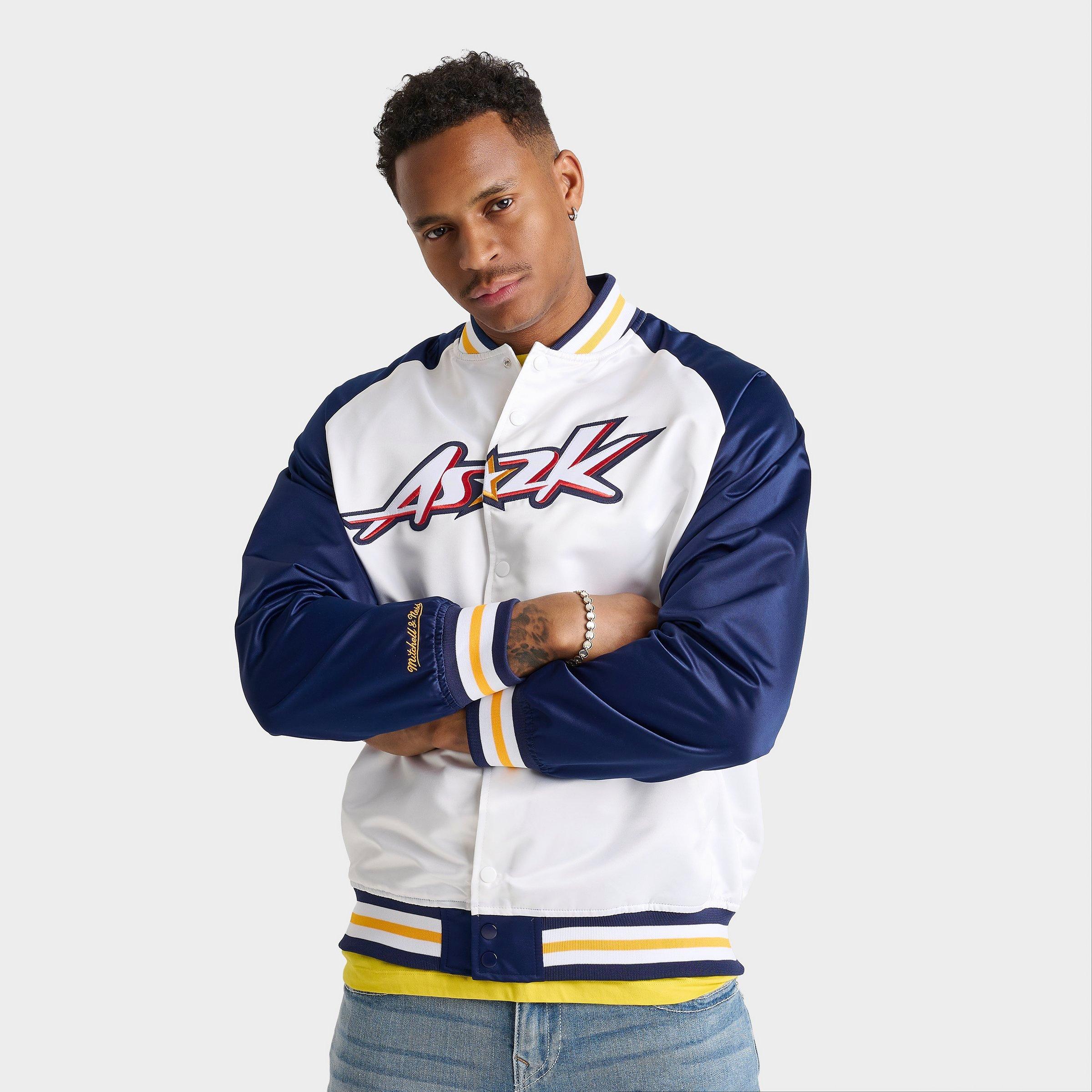 Mitchell & Ness Men's 2000 NBA All-Star Game Double Clutch Satin Jacket in White Size: Small