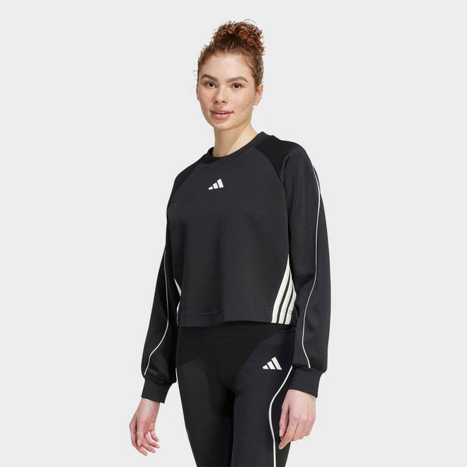 Women's adidas Stadium 3-Stripes Crewneck Sweatshirt