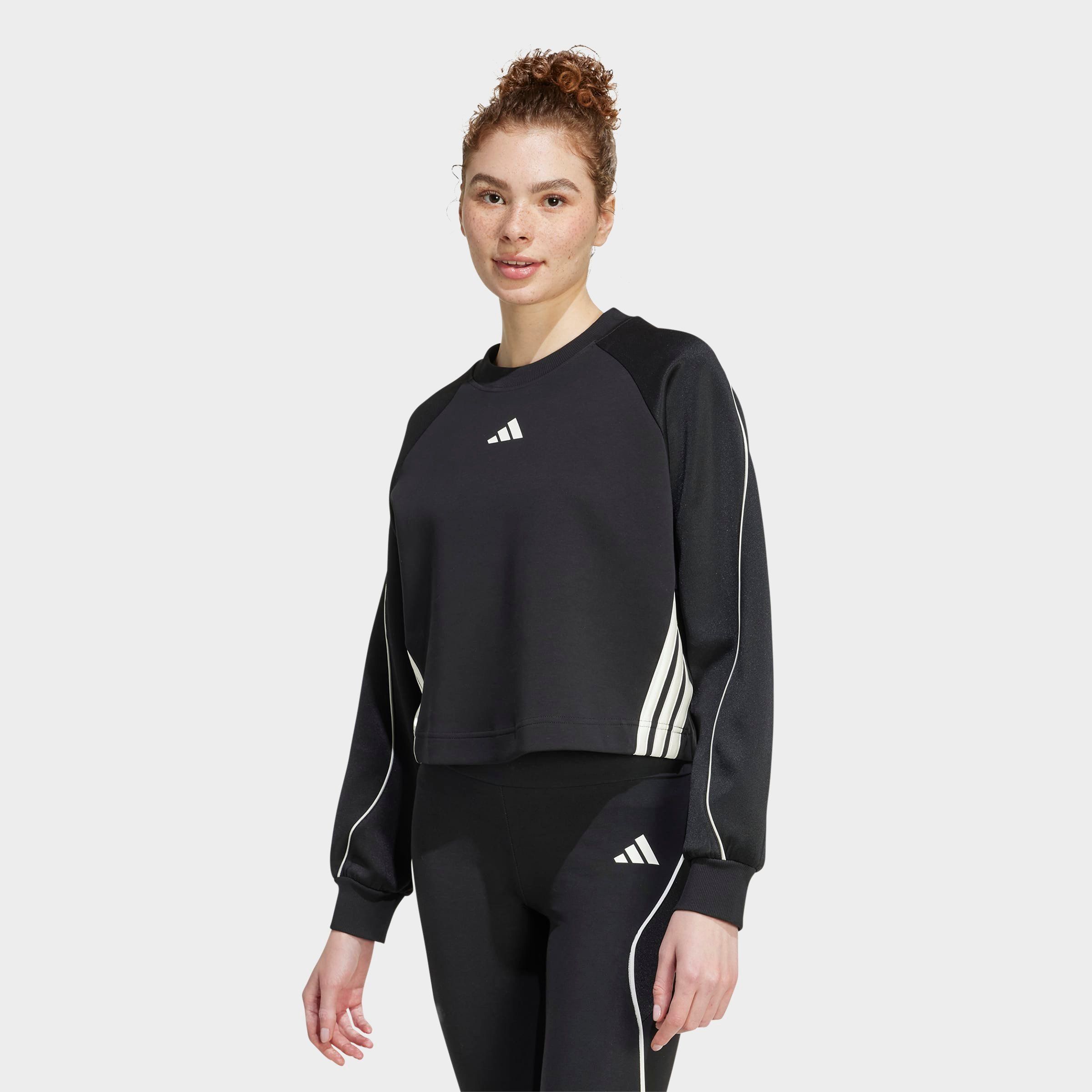 adidas Women's Stadium 3-Stripes Crewneck Sweatshirt