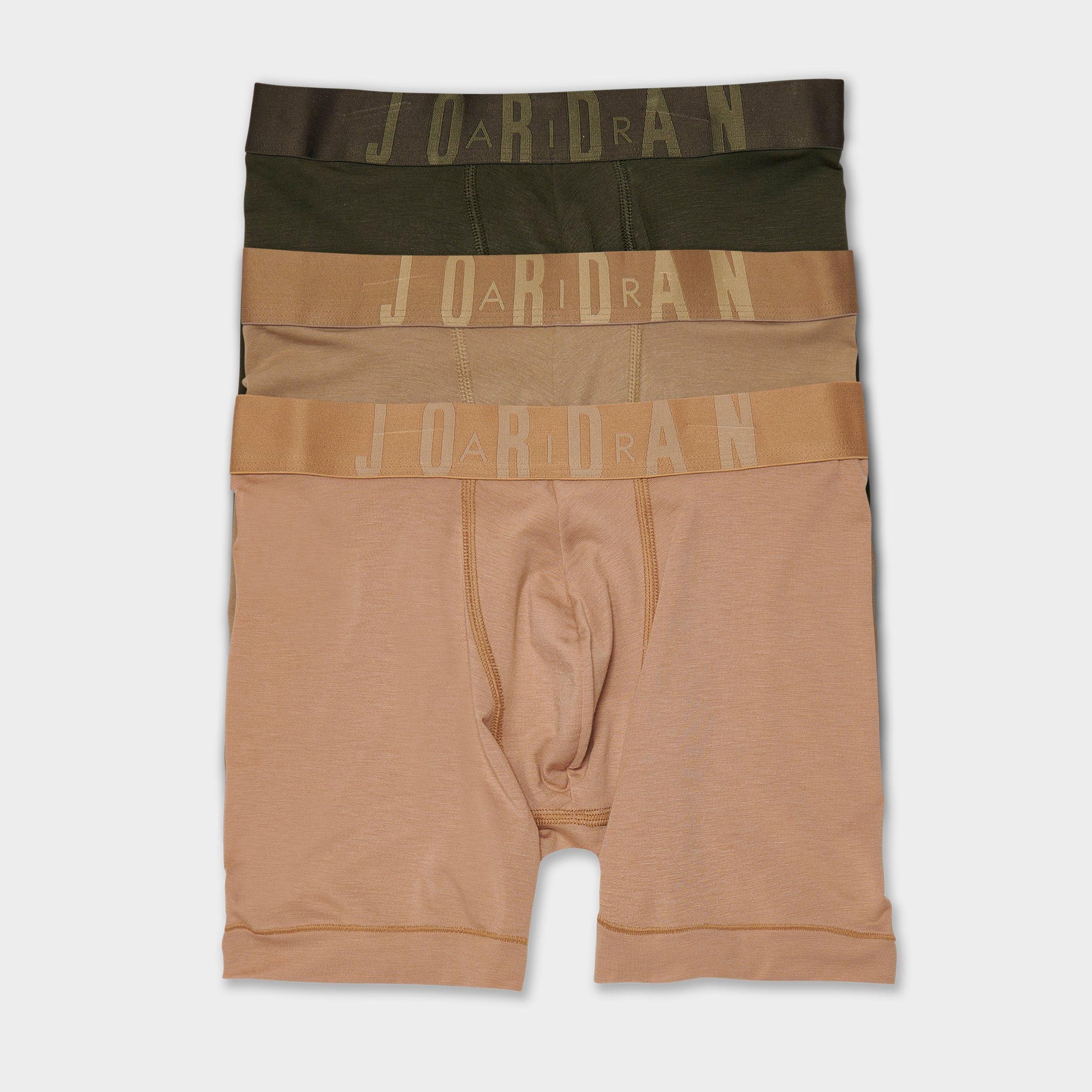 Nike Jordan Men's Flight Modal Boxer Briefs (3-pack) In Brown/tan/sail