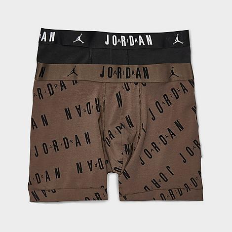 Nike Jordan Men's Flight Stretch Boxer Briefs (2-pack) In Black/brown