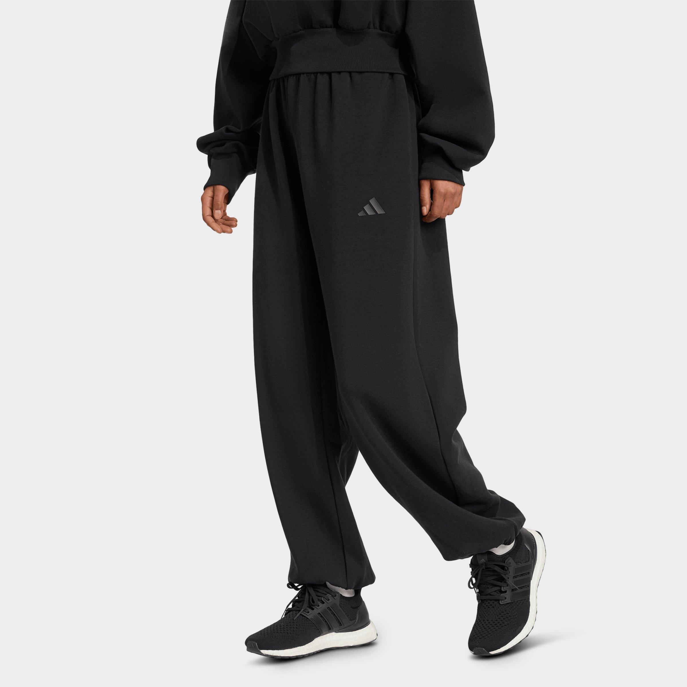 adidas Women's Sportswear Soft Lux Loose Jogger Pants in Black Size: XL