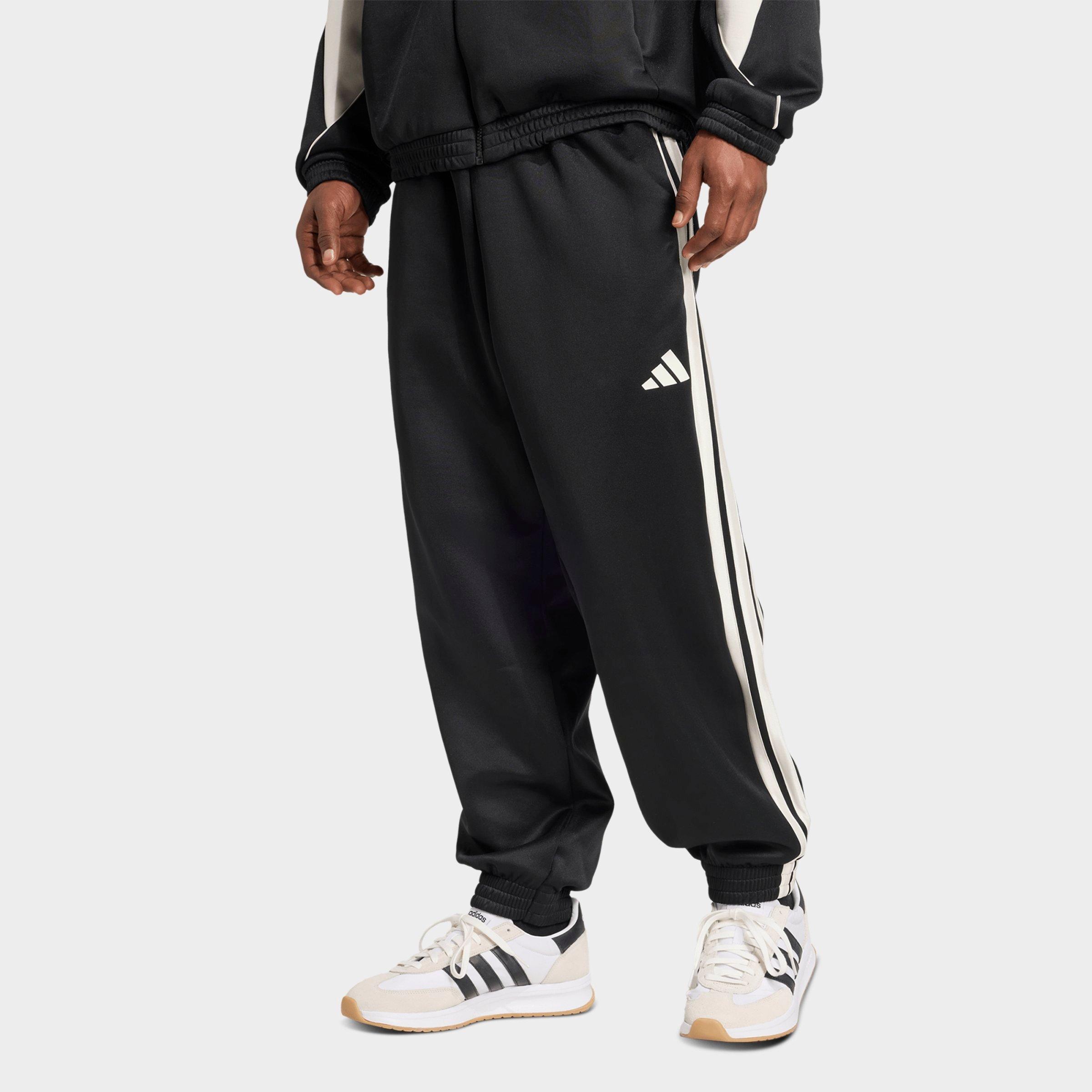adidas Men's Stadium Track Pants in Black/Off White Size: XS