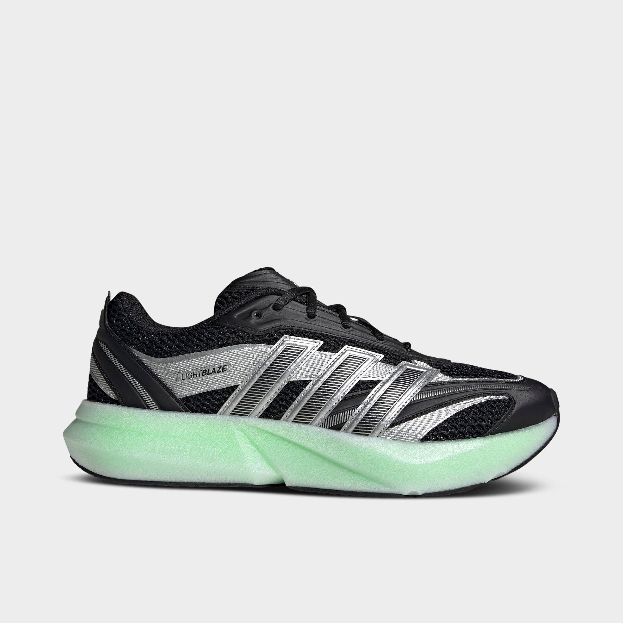 adidas Men's Lightblaze Glow Casual Shoes in Black/Silver Metallic/Lime Burst Size: 6.5