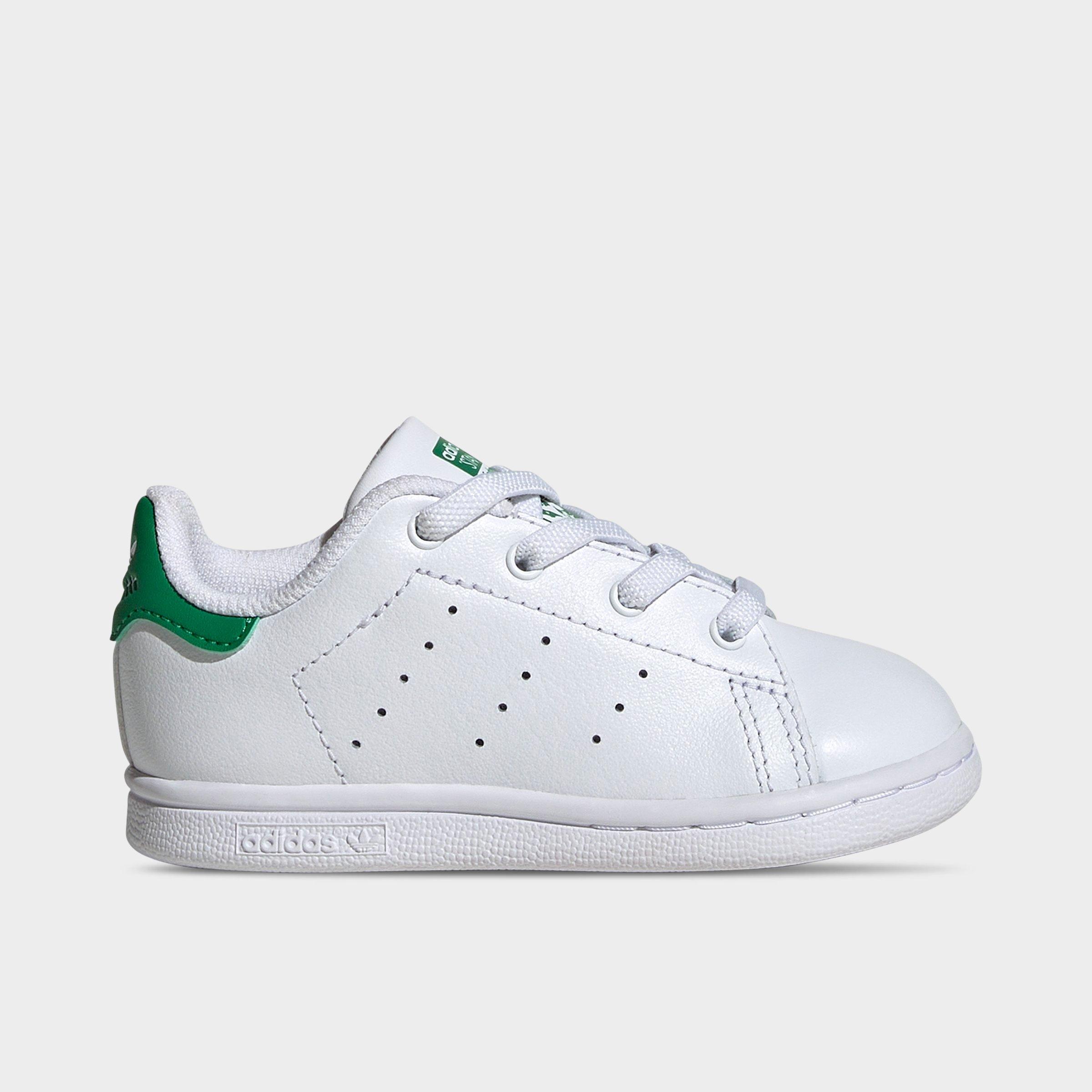 Adidas Kids' Toddler Originals Stan Smith Comfort Closure Casual Shoes in Green/White/White Size 9 Leather