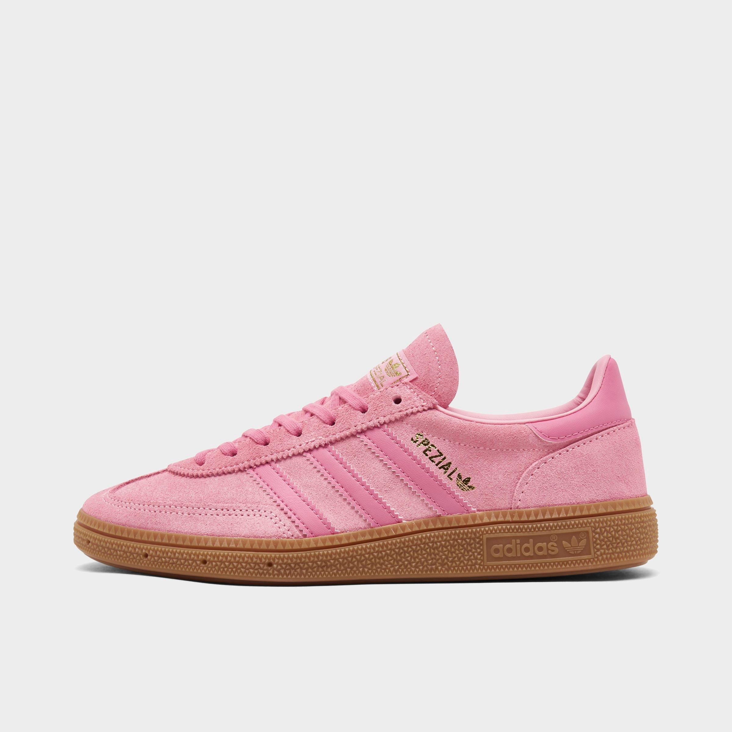 Adidas Big Kids' Originals Handball Spezial Casual Shoes in Pink/Glow Pink Size 4 Leather/Suede